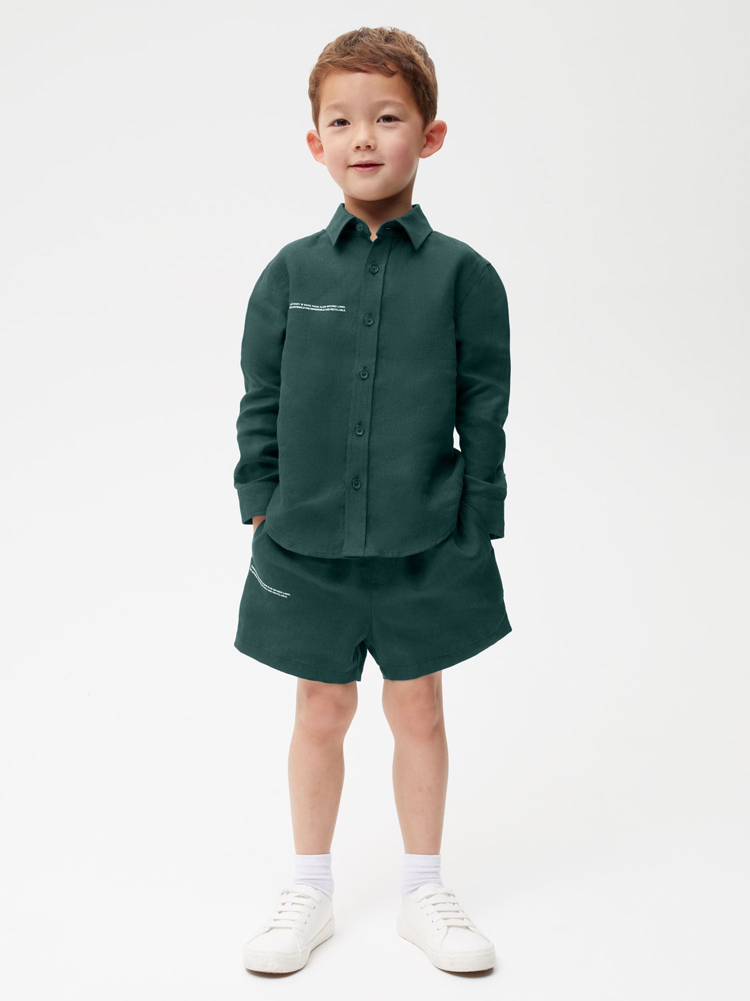 Kids Aloe Linen Long Sleeve Shirt