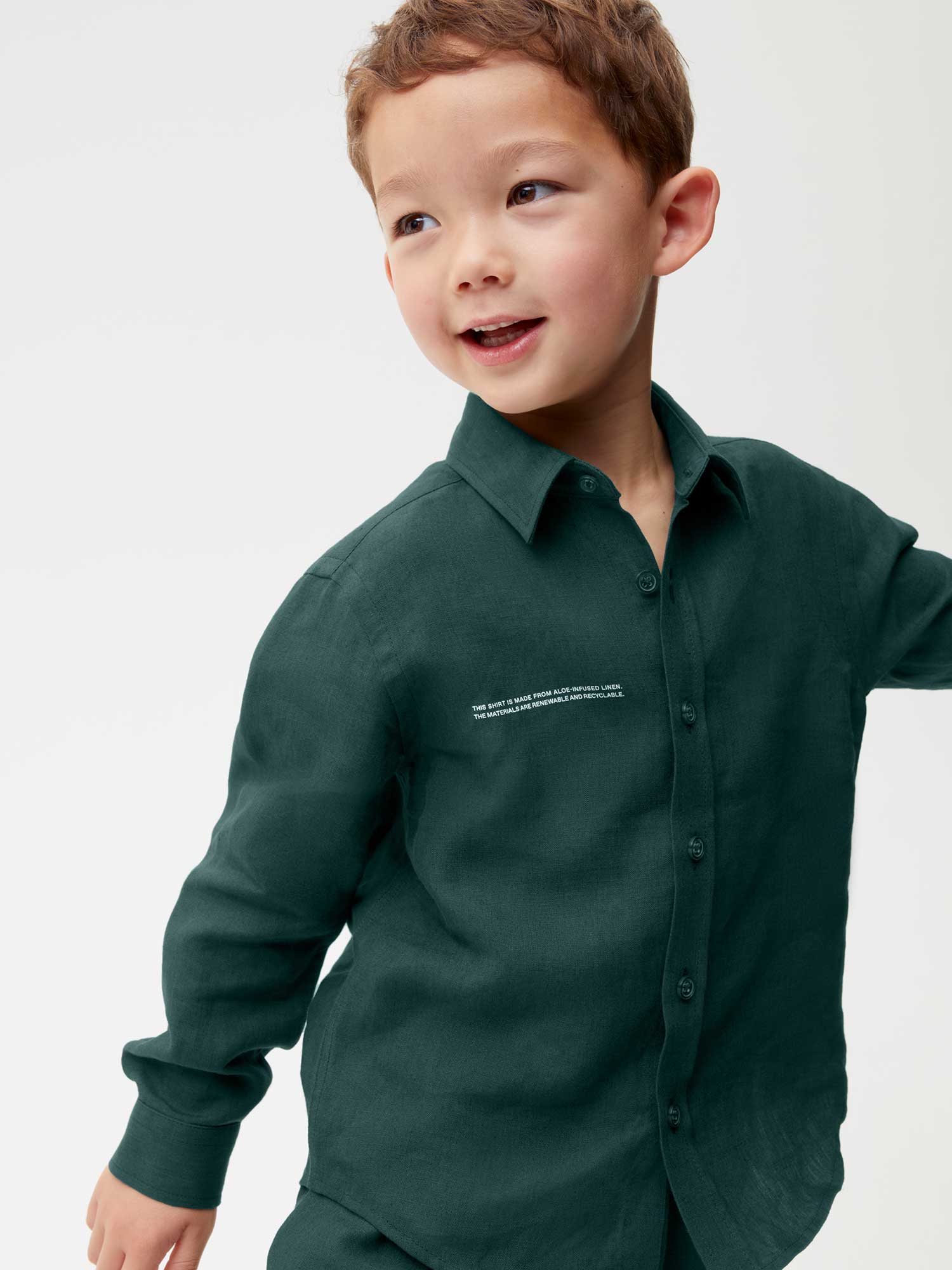 Kids Aloe Linen Long Sleeve Shirt