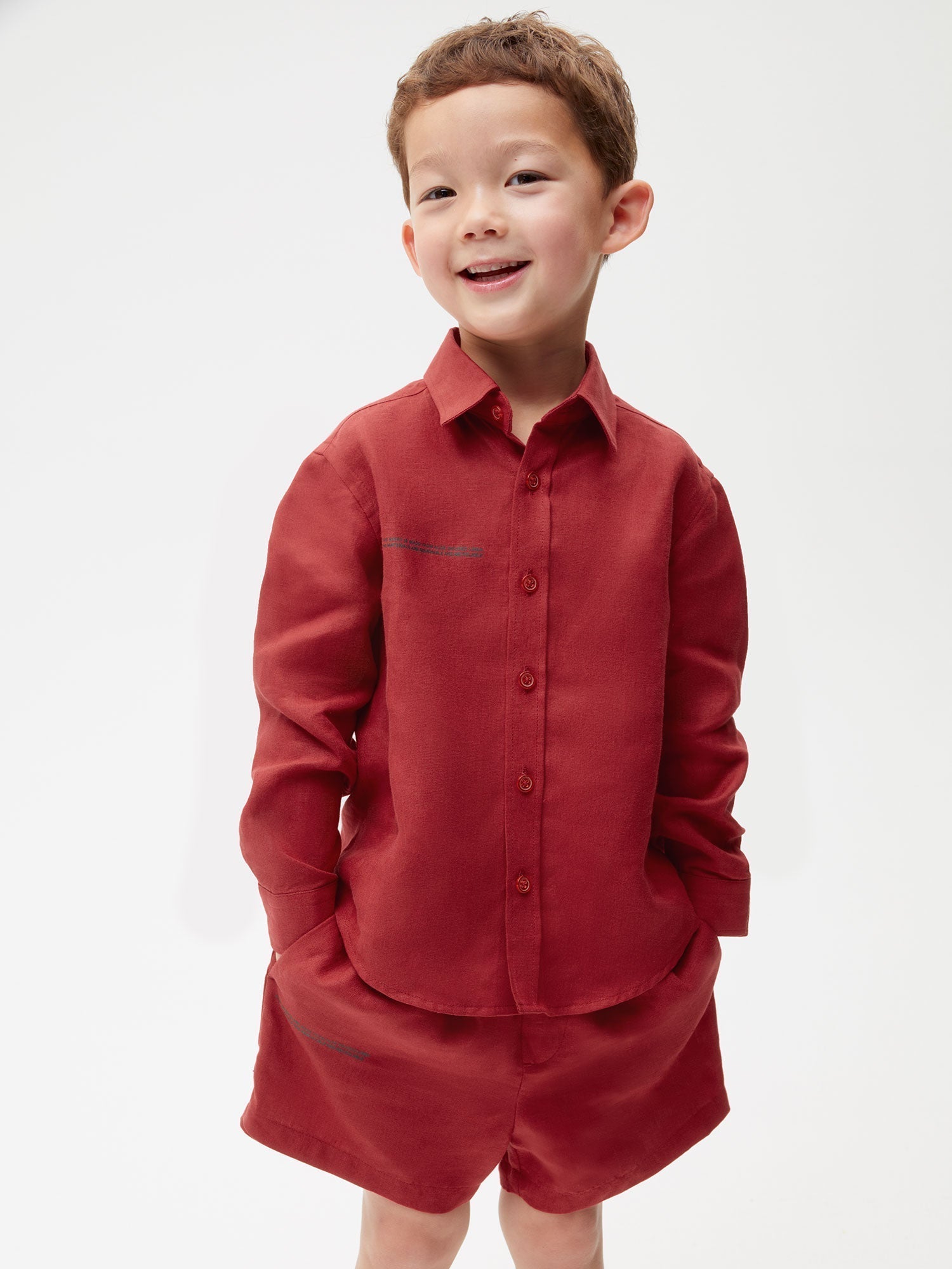 Kids Aloe Linen Long Sleeve Shirt