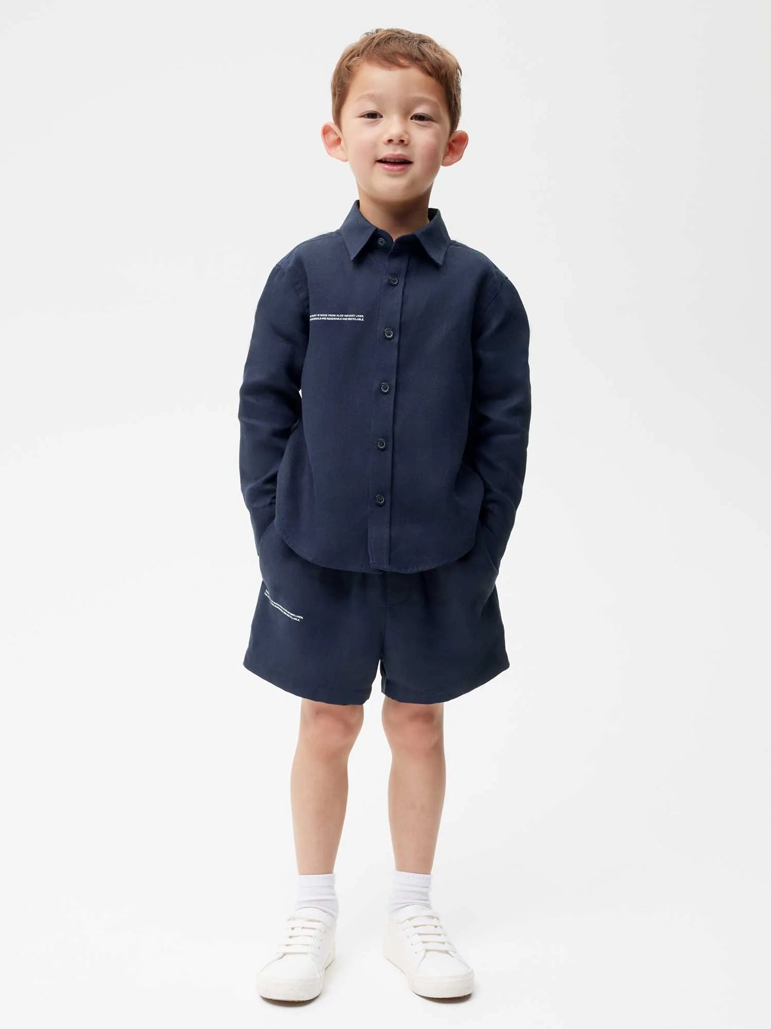 Kids Aloe Linen Long Sleeve Shirt