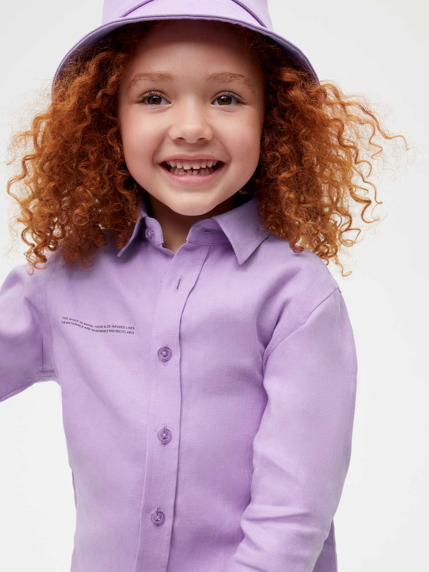 Kids Aloe Linen Long Sleeve Shirt