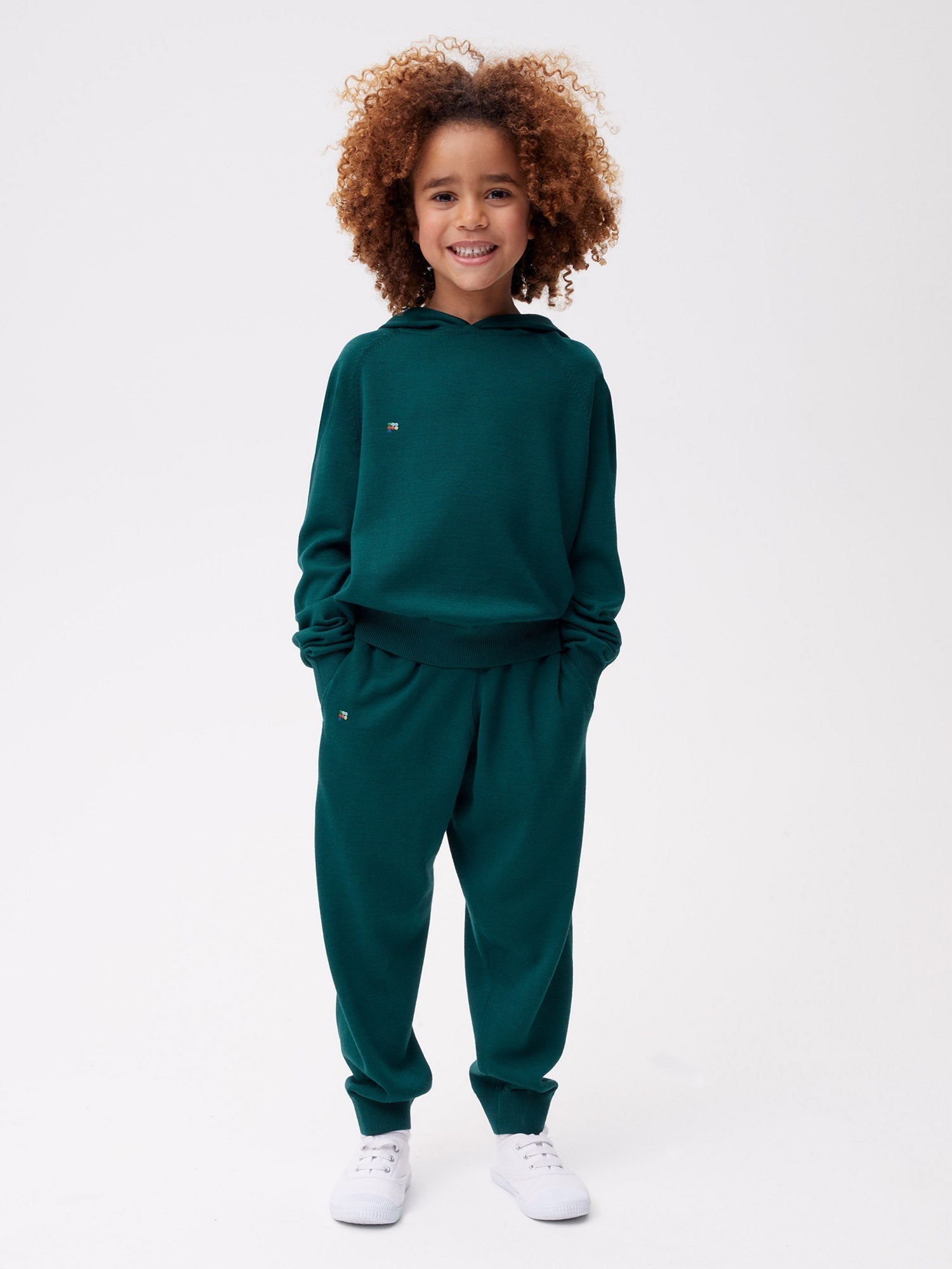 Kids Merino Hoodie Green