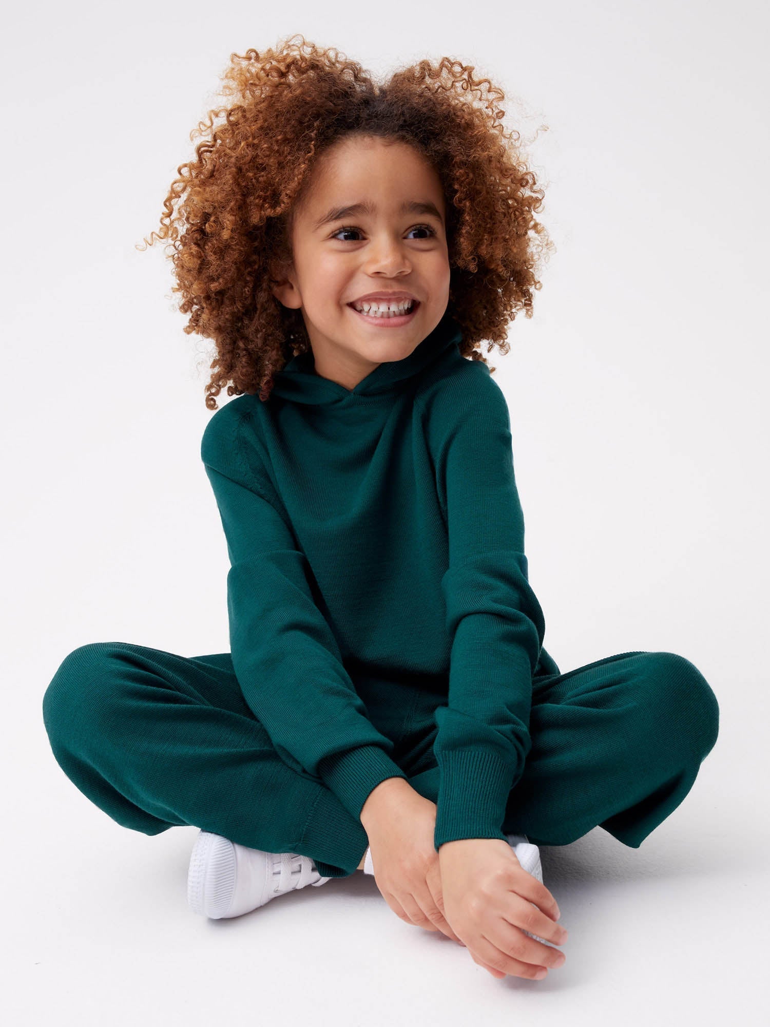 Kids Merino Hoodie Green