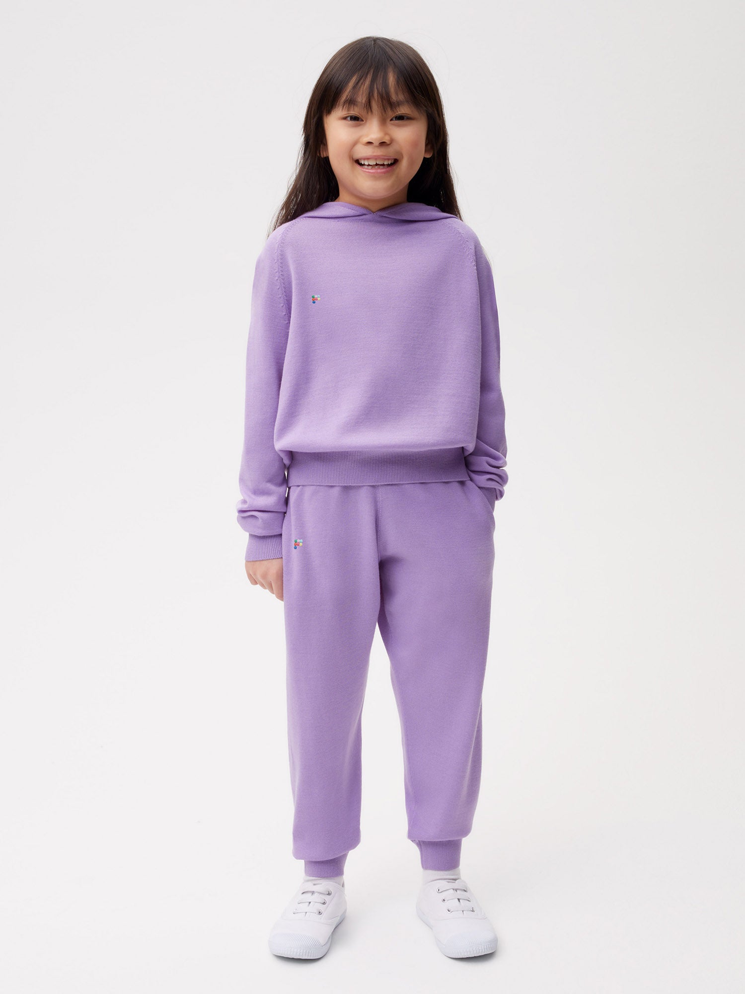 Kids Merino Hoodie Orchid Purple