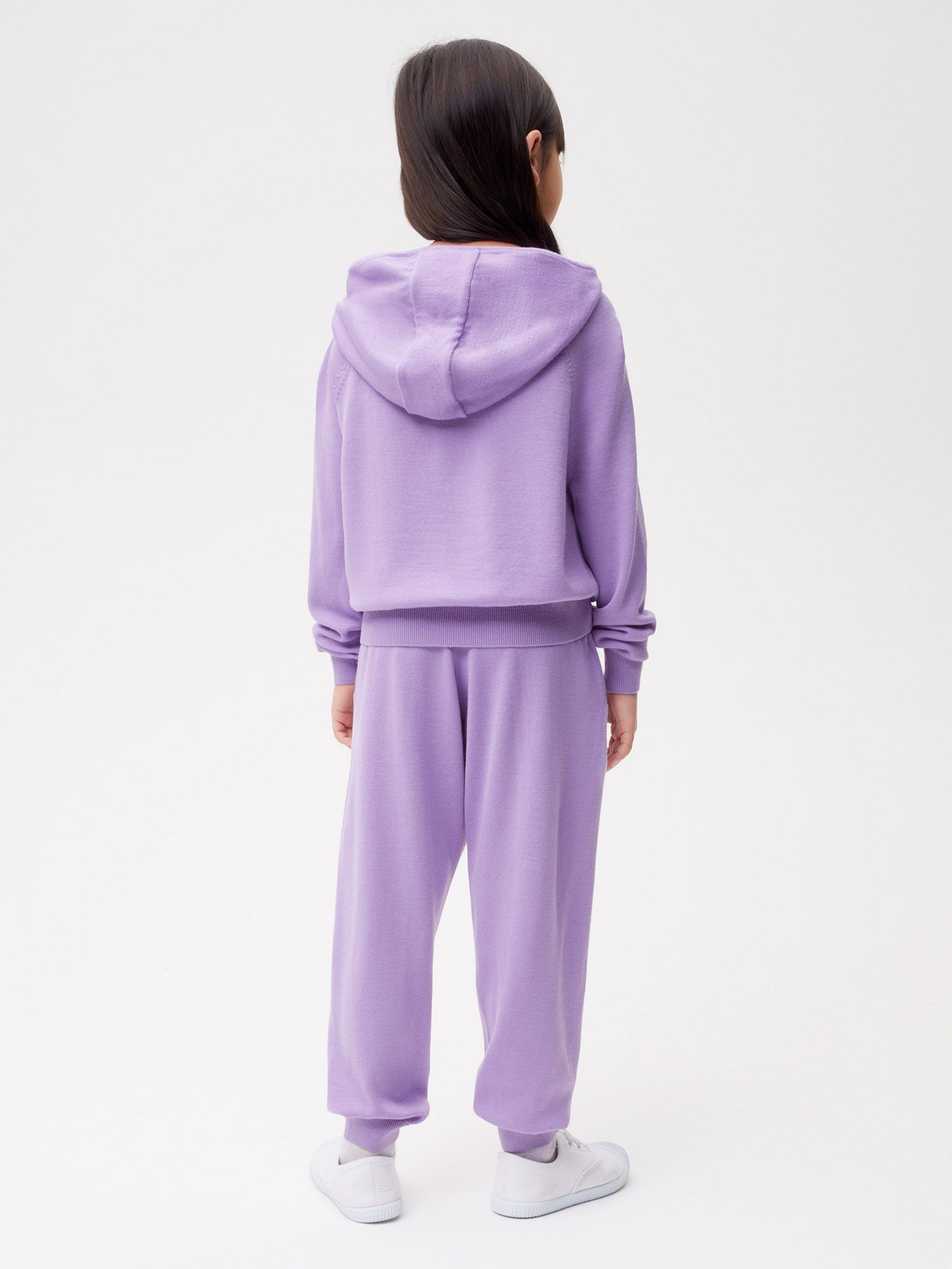 Kids Merino Hoodie Orchid Purple