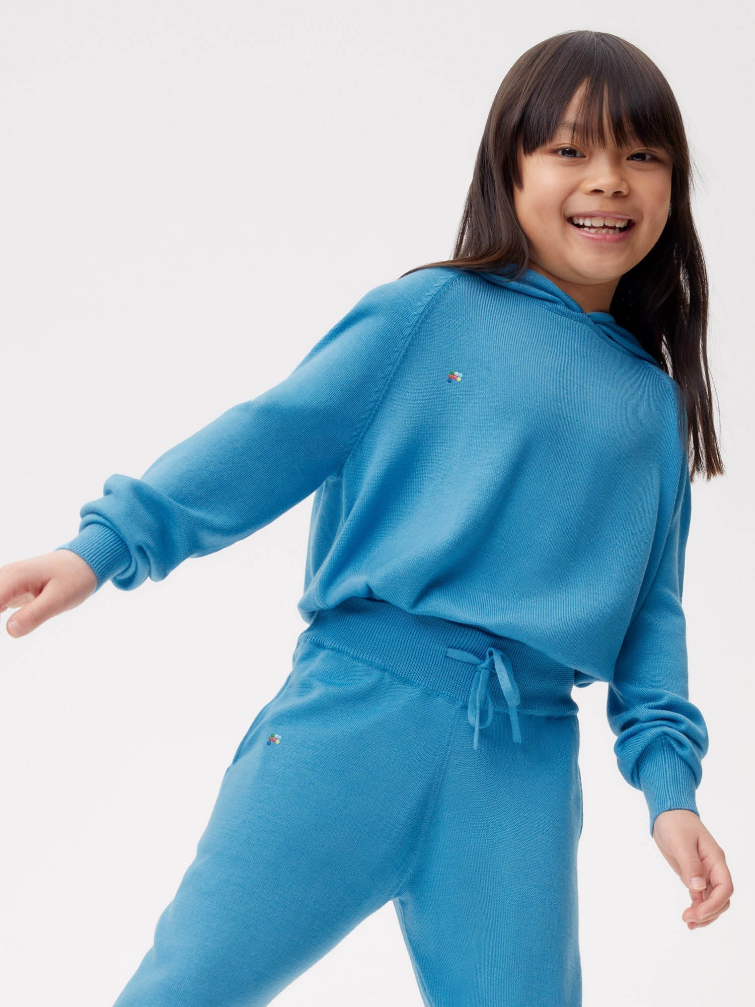 Kids Merino Track Pants Blue Teal