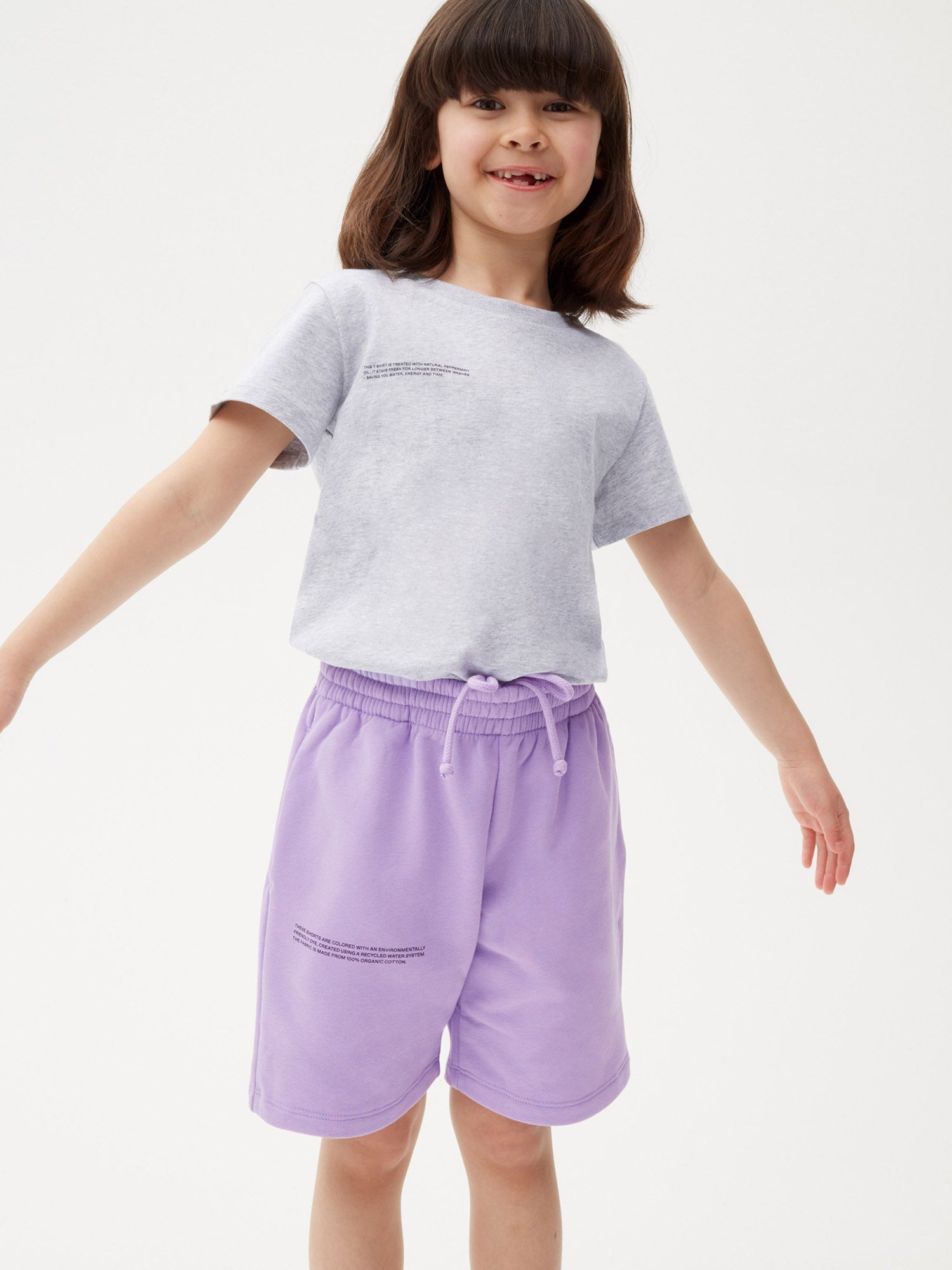 Kids Organic Cotton Long Shorts Orchid Purple