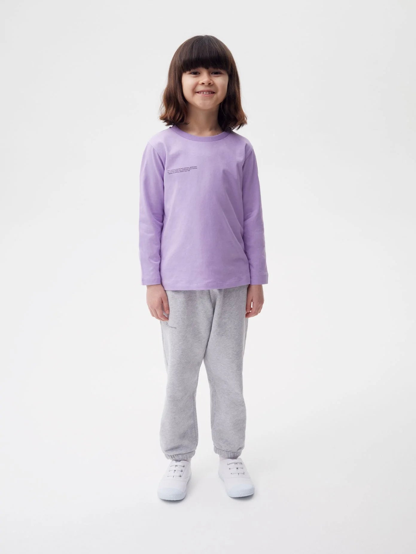 Kids Organic Cotton Long Sleeve T Shirt Orchid Purple