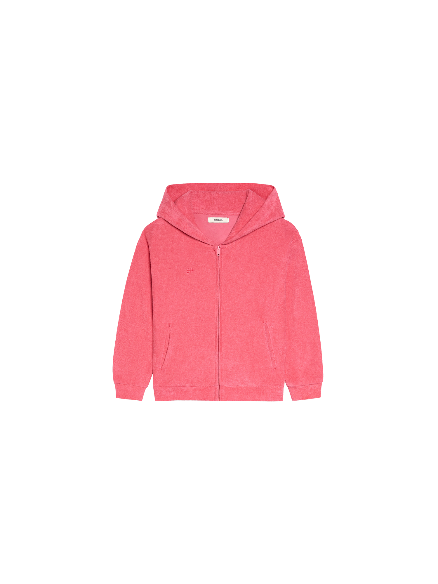 Kids Towelling Zipped Hoodie—lotus pink-packshot-3