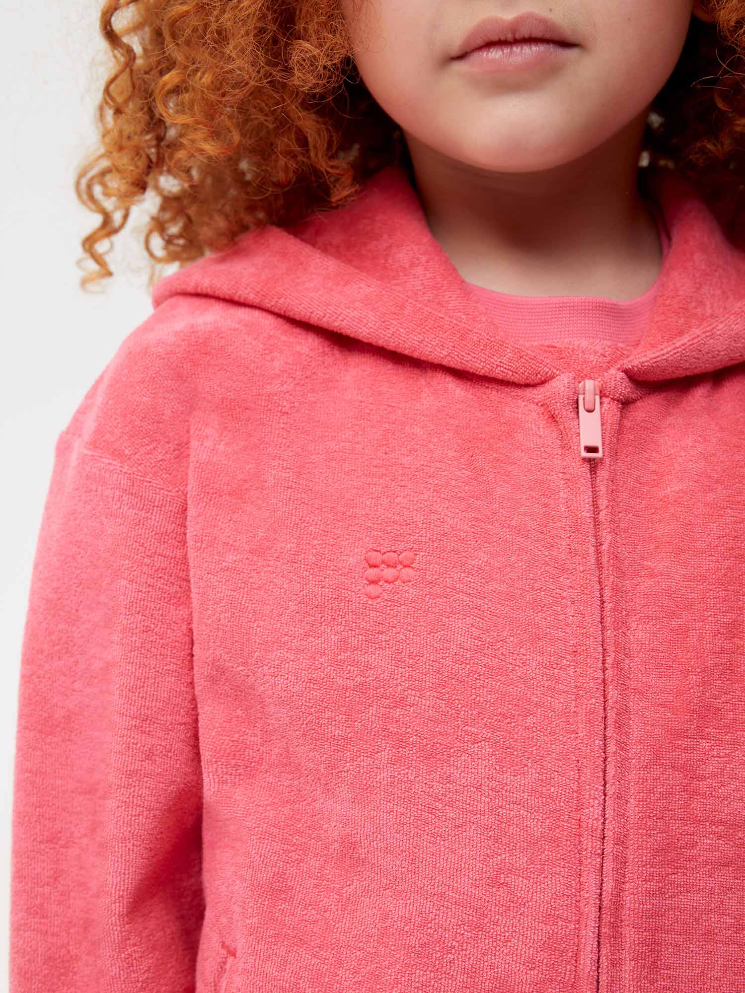 Kids Towelling Zipped Hoodie