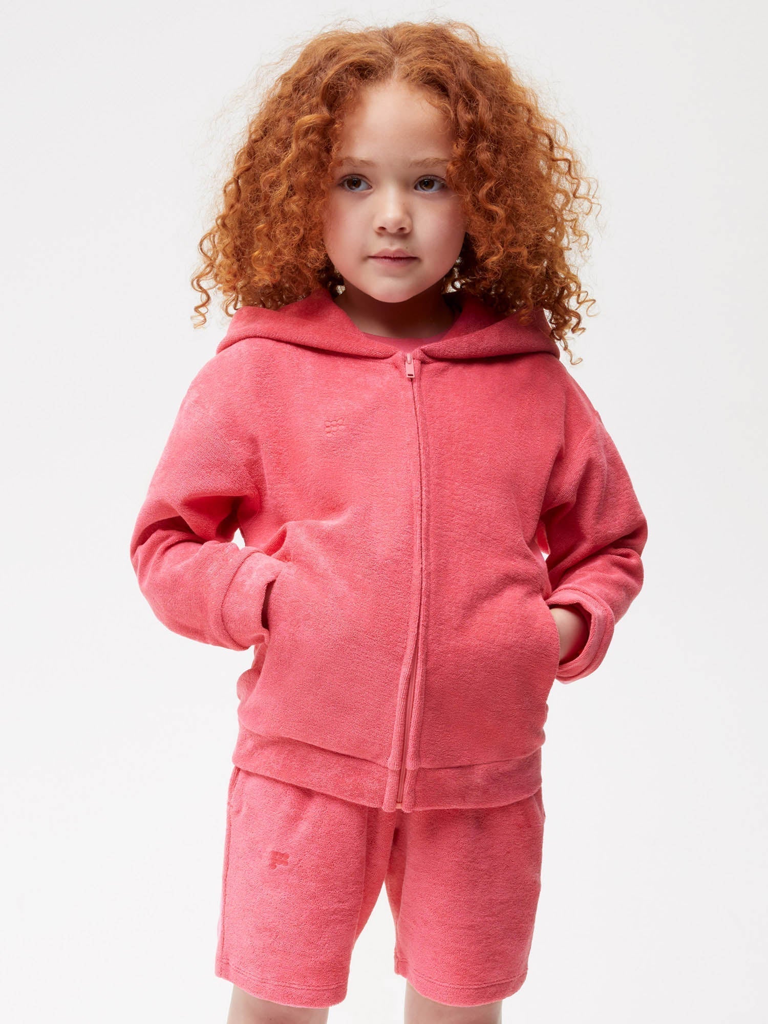 Kids Towelling Zipped Hoodie