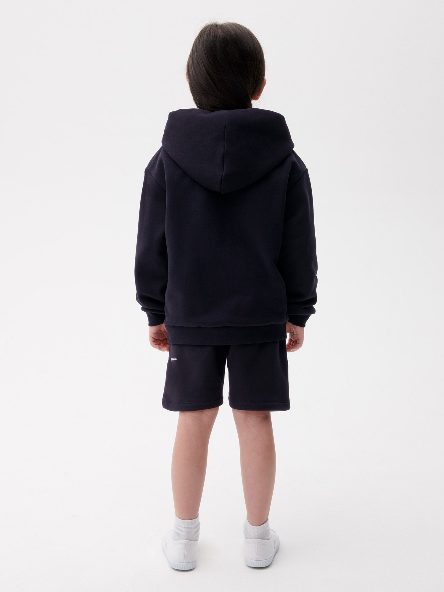 Kids Organic Cotton Zipped Hoodie Black