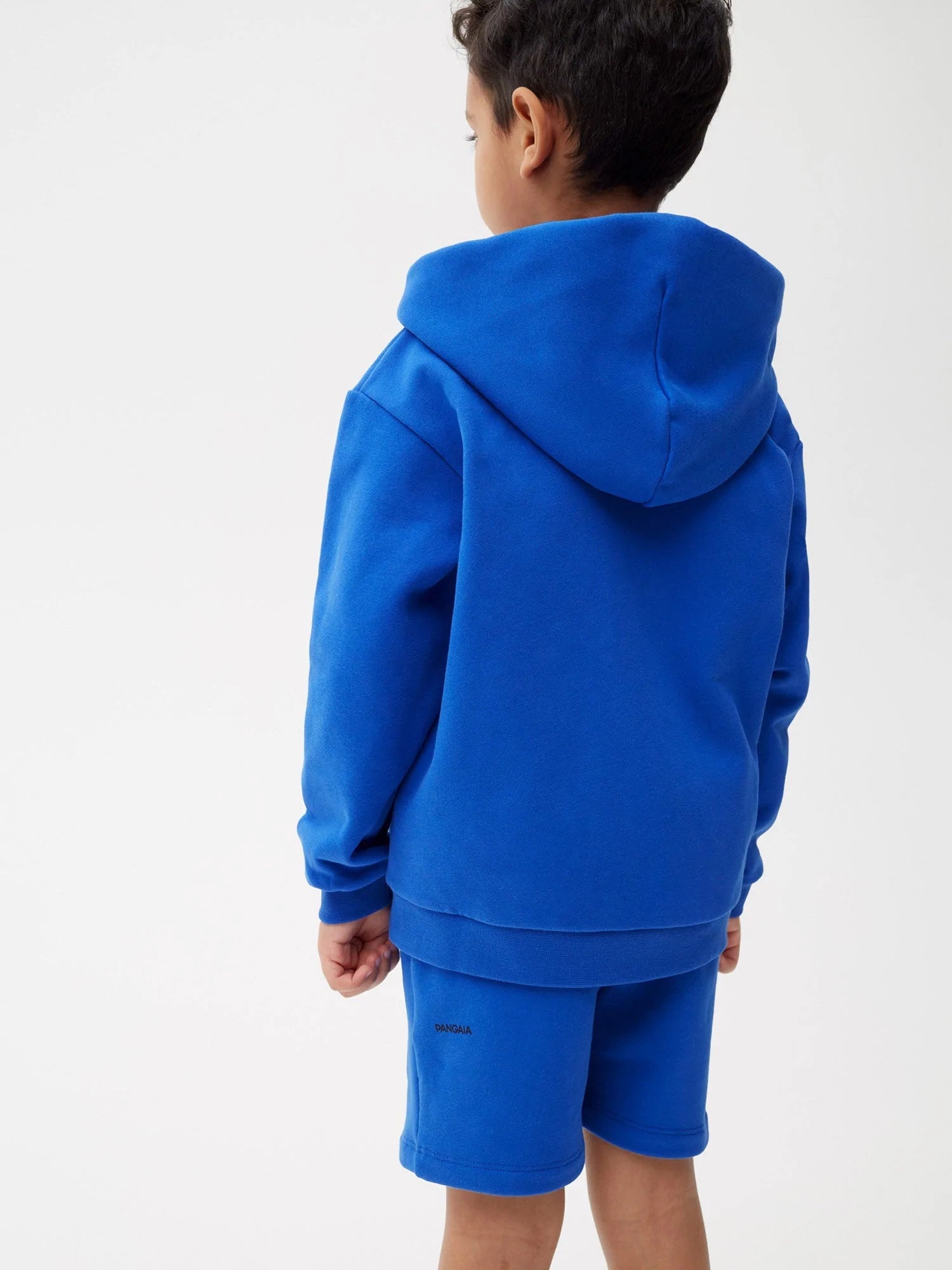 Kids Organic Cotton Zipped Hoodie Cobalt Blue