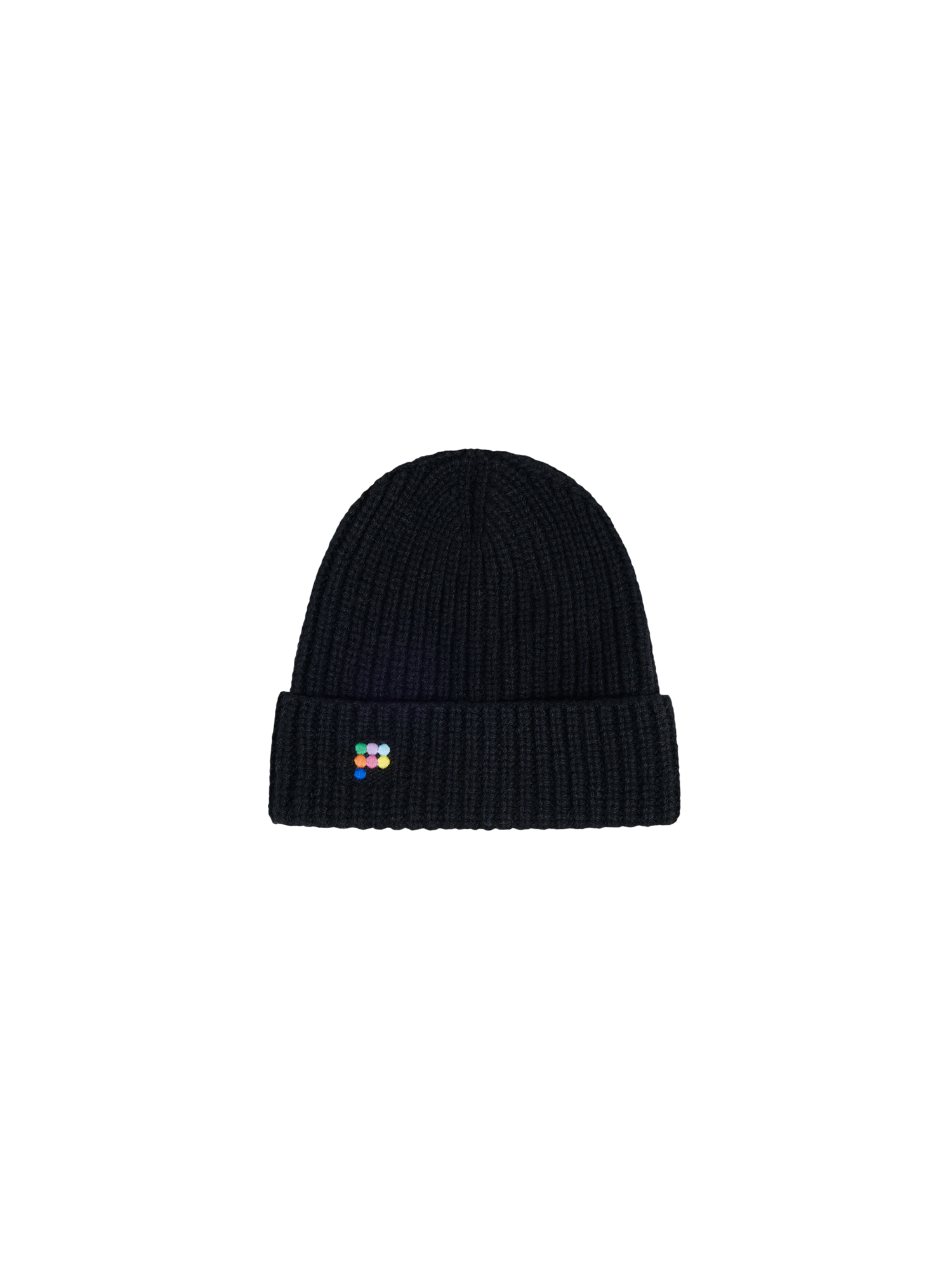 Kids Recycled Cashmere Bicolor Hat—black-packshot-3