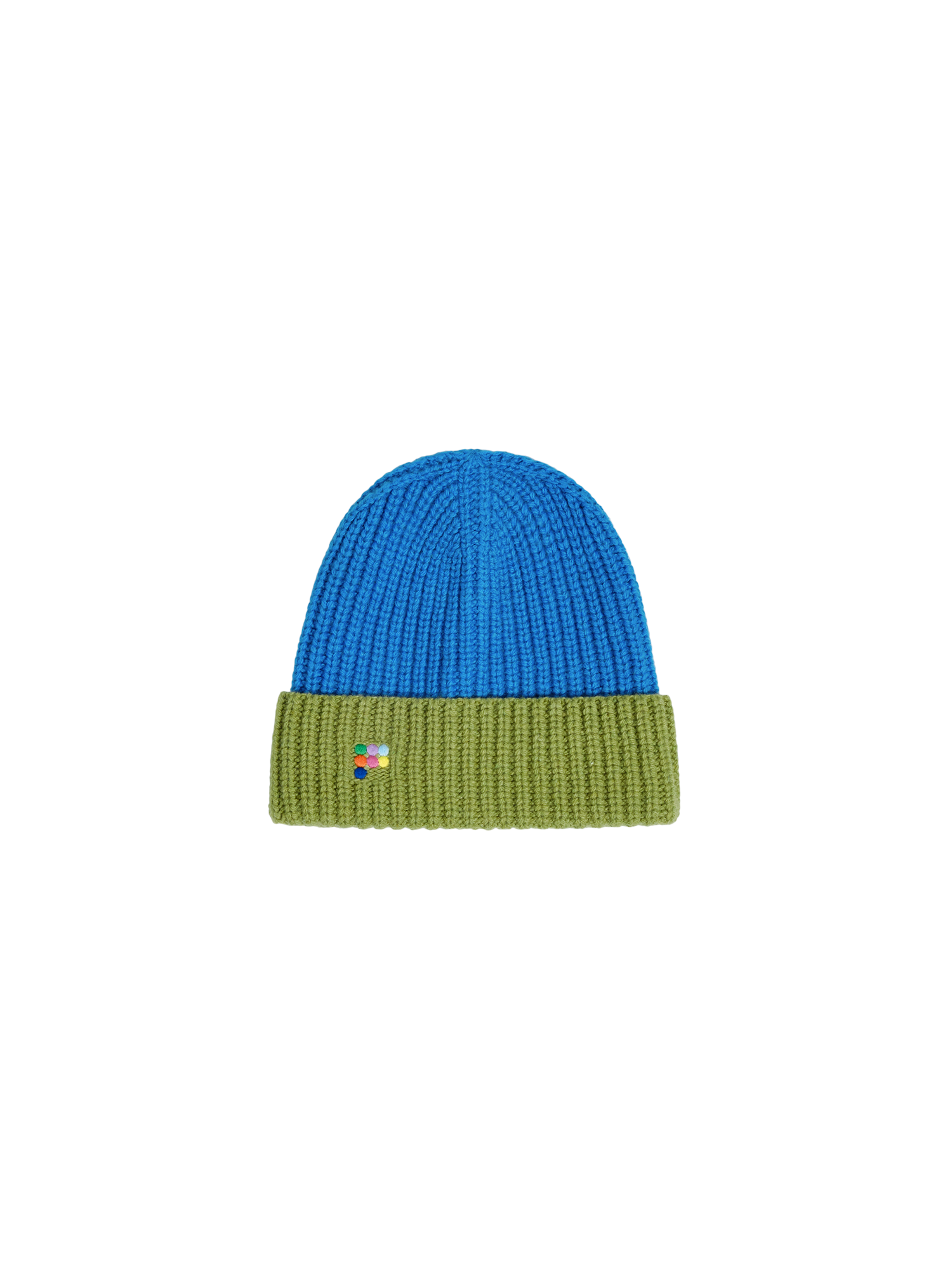 Kids Recycled Cashmere Bicolor Hat—cerulean blue-packshot-3