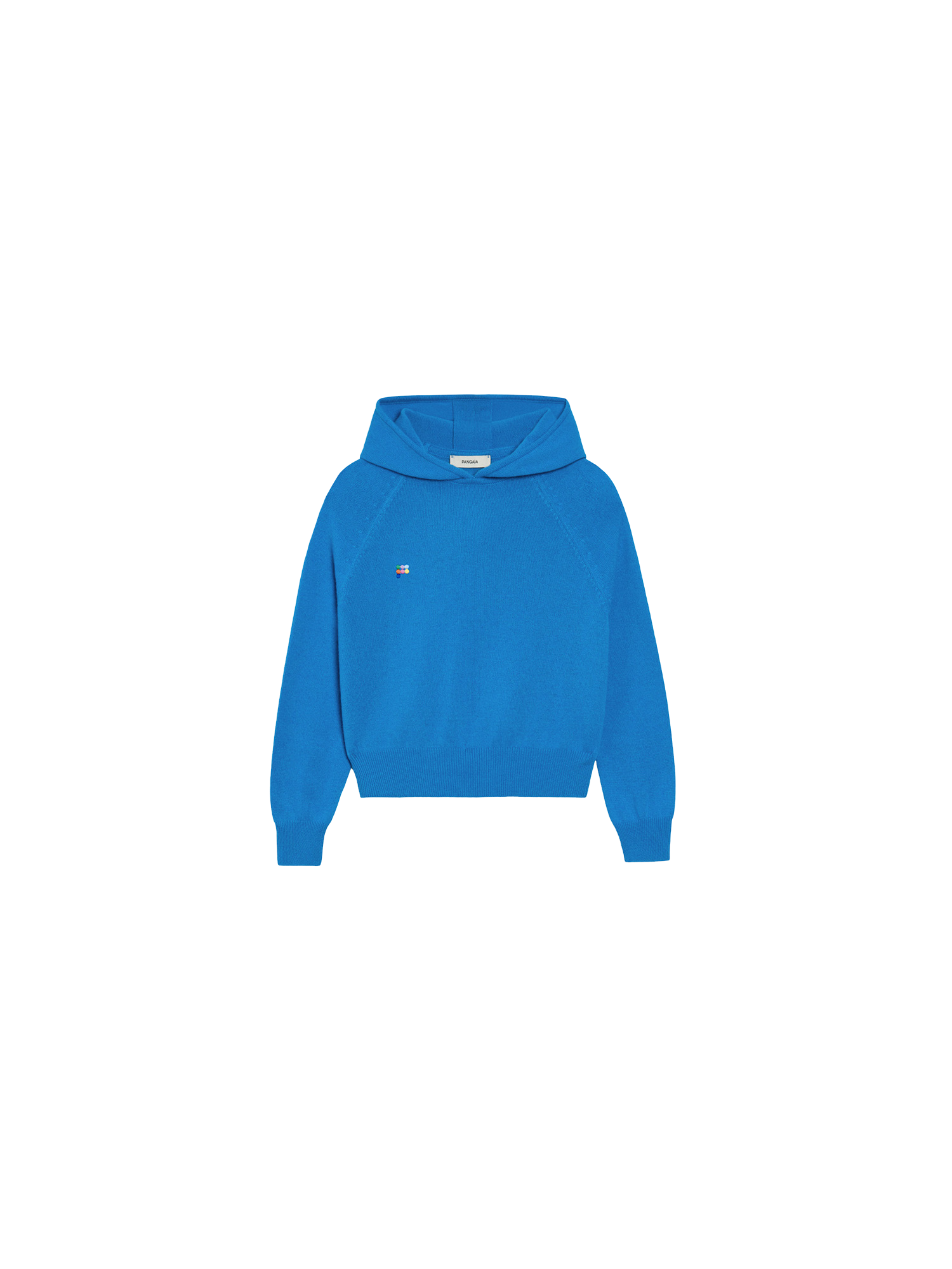 Kids Recycled Cashmere Hoodie—cerulean blue-packshot-3