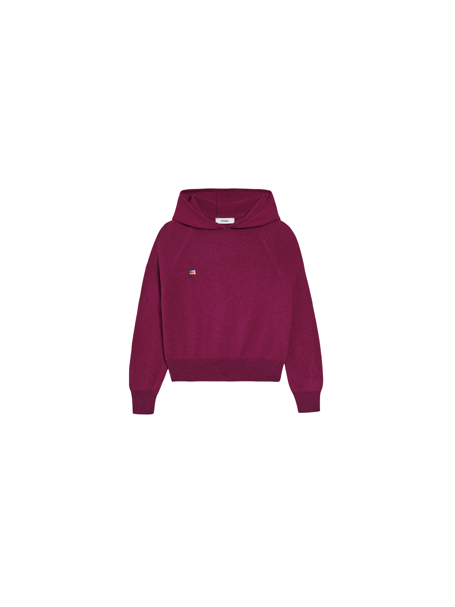 Kids Recycled Cashmere Hoodie—plum purple-packshot-3