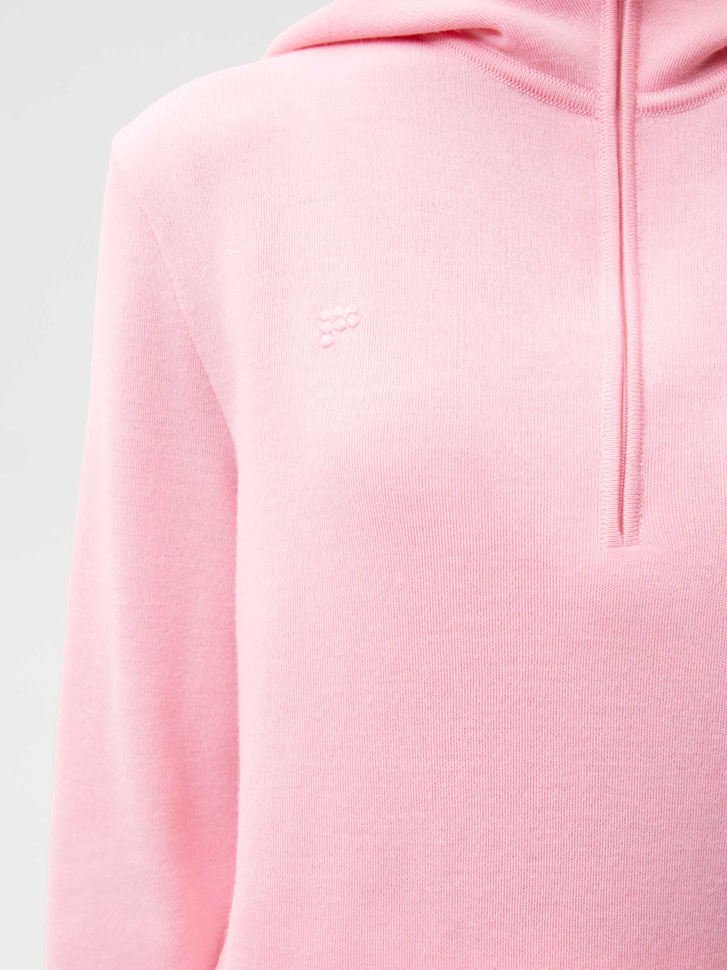 Merino Half Zip Hoodie Sakura Pink Female