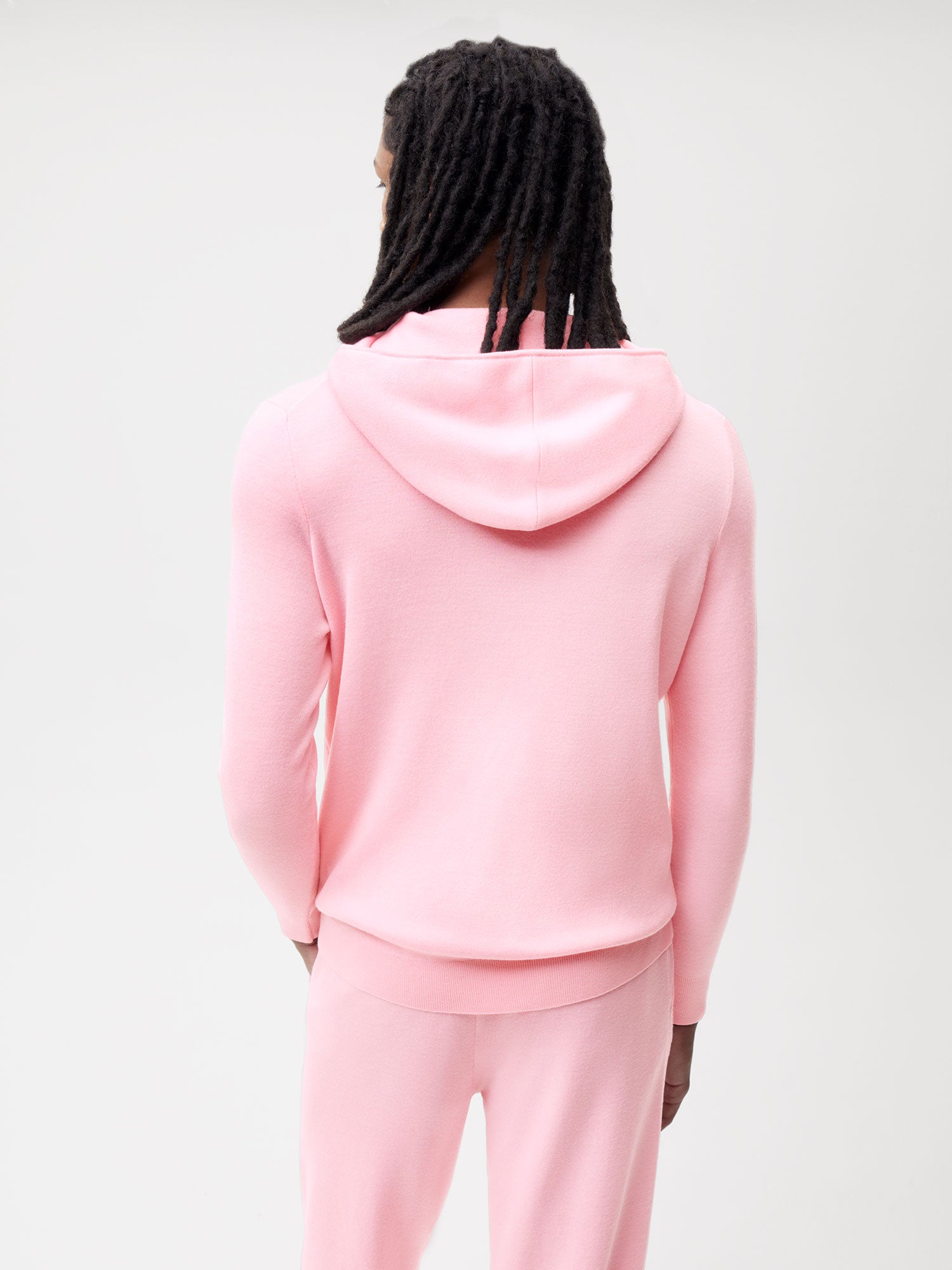 Merino Half Zip Hoodie Sakura Pink Male