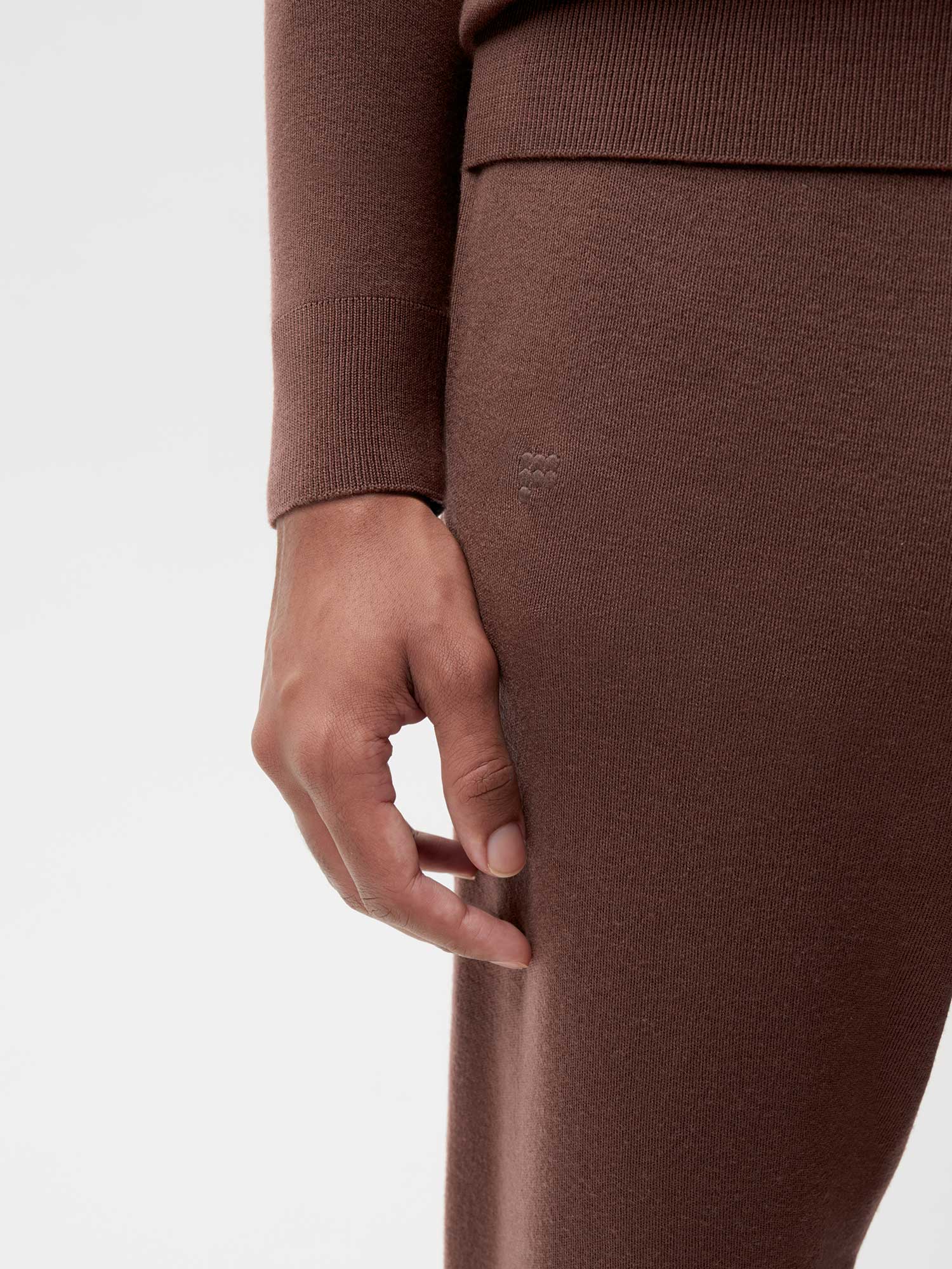 Merino Track Pants Chesnut Brown Male