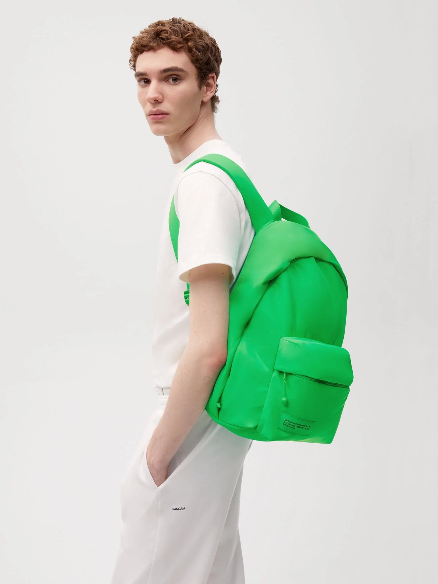 Nylon Padded Backpack Jade Green Male