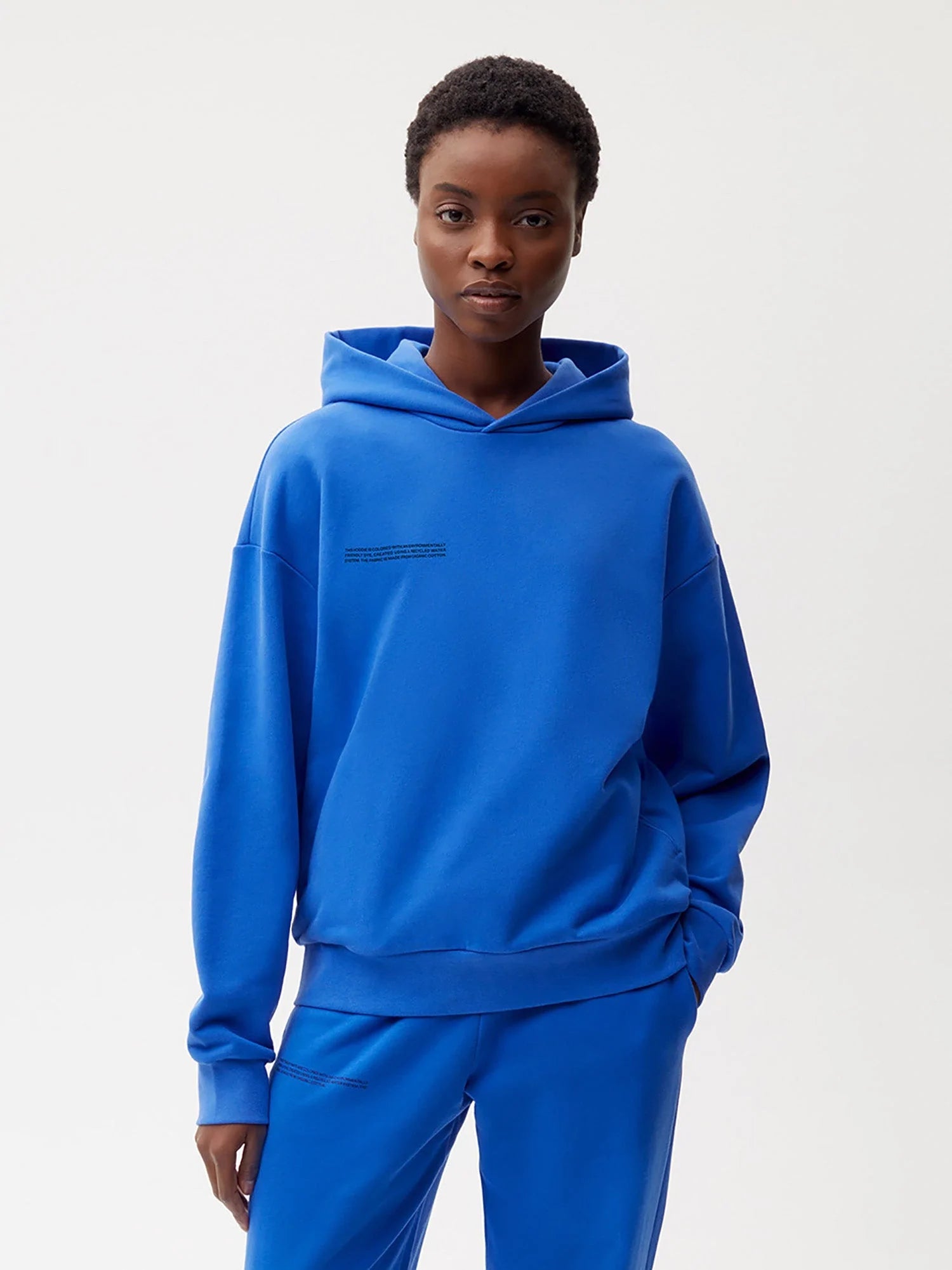 Organic Cotton Hoodie Cobalt Blue Female