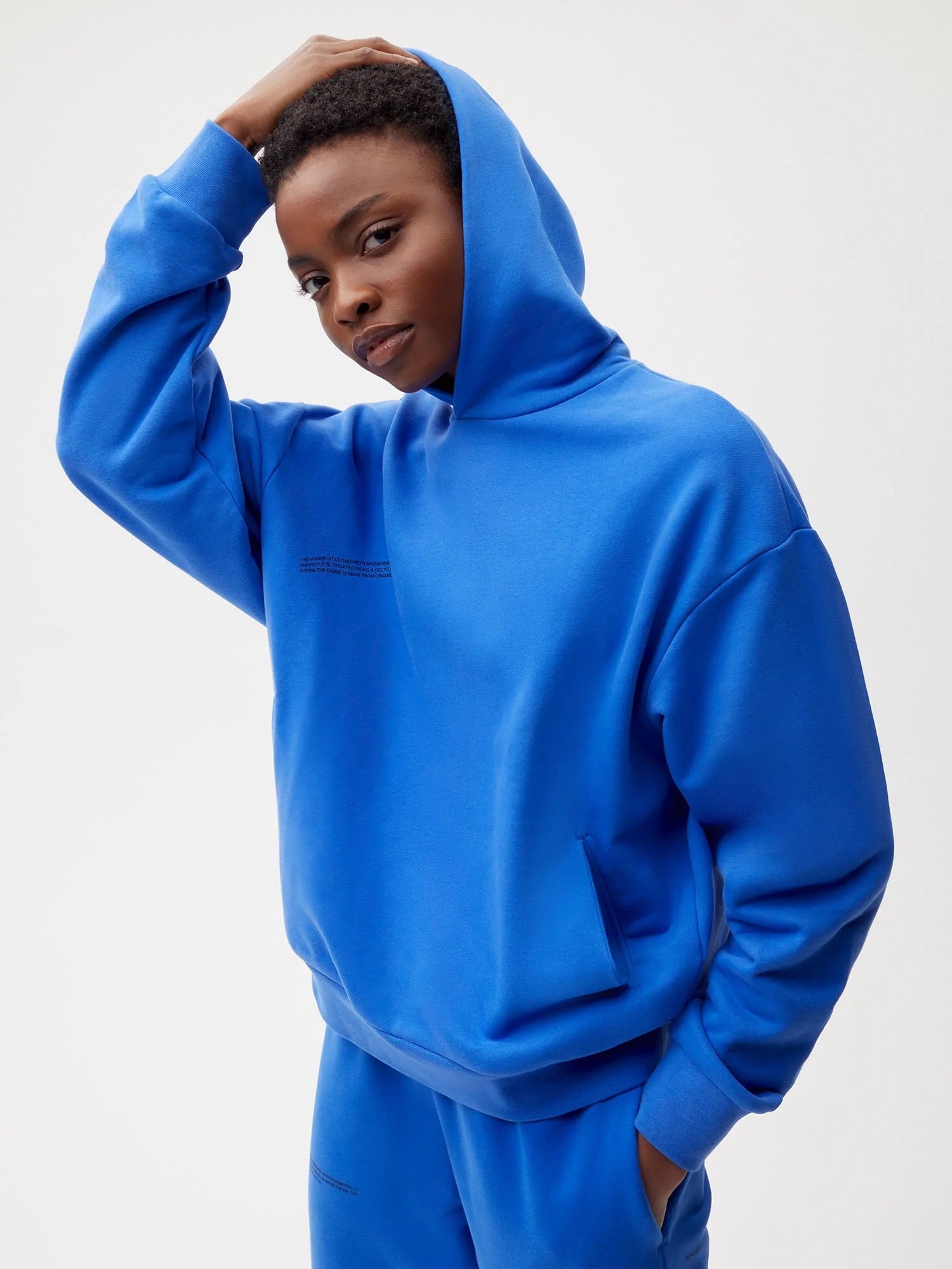 Organic Cotton Hoodie Cobalt Blue Female