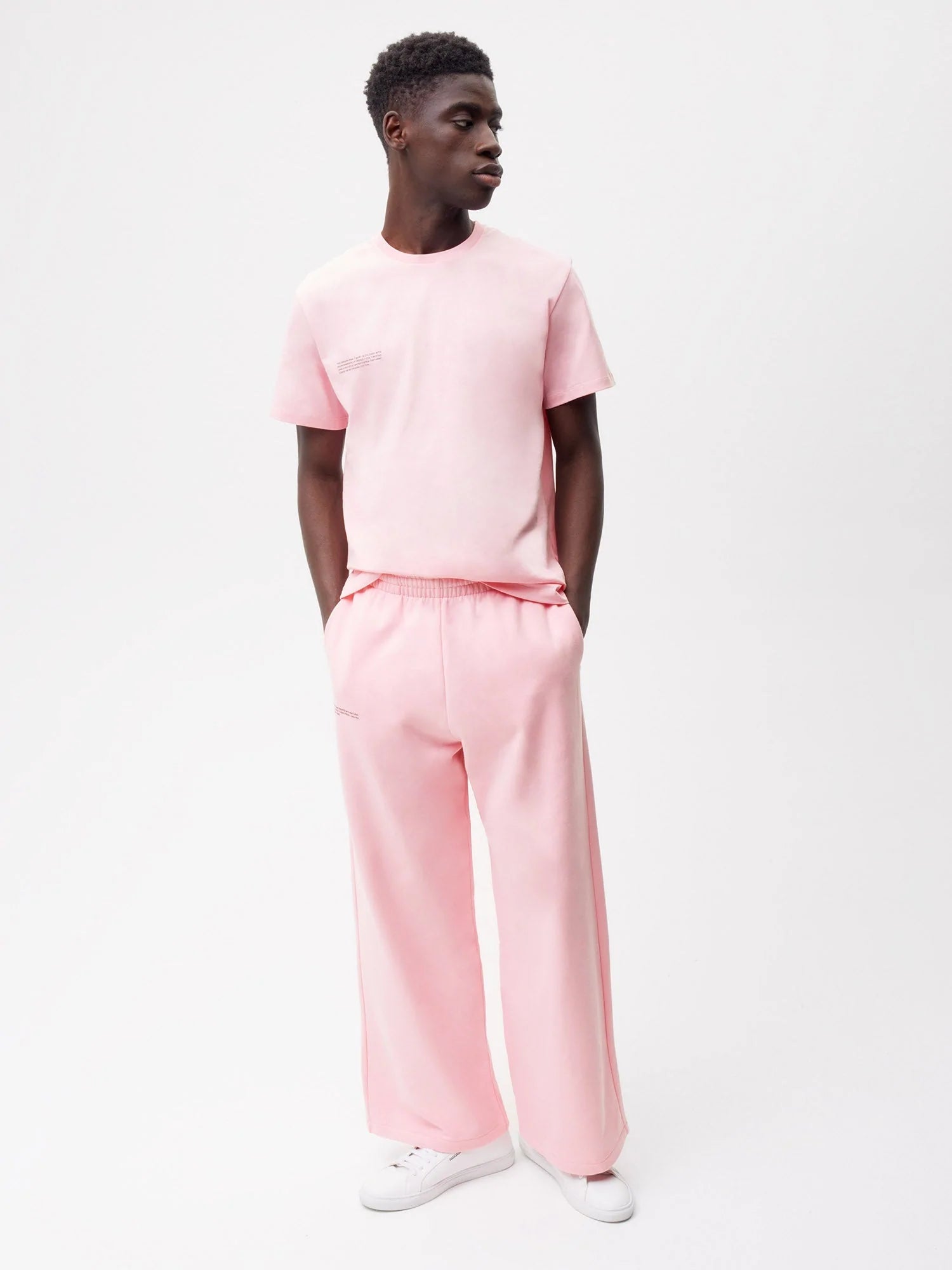 Organic Cotton Loose Leg Track Pants Sakura Pink Male