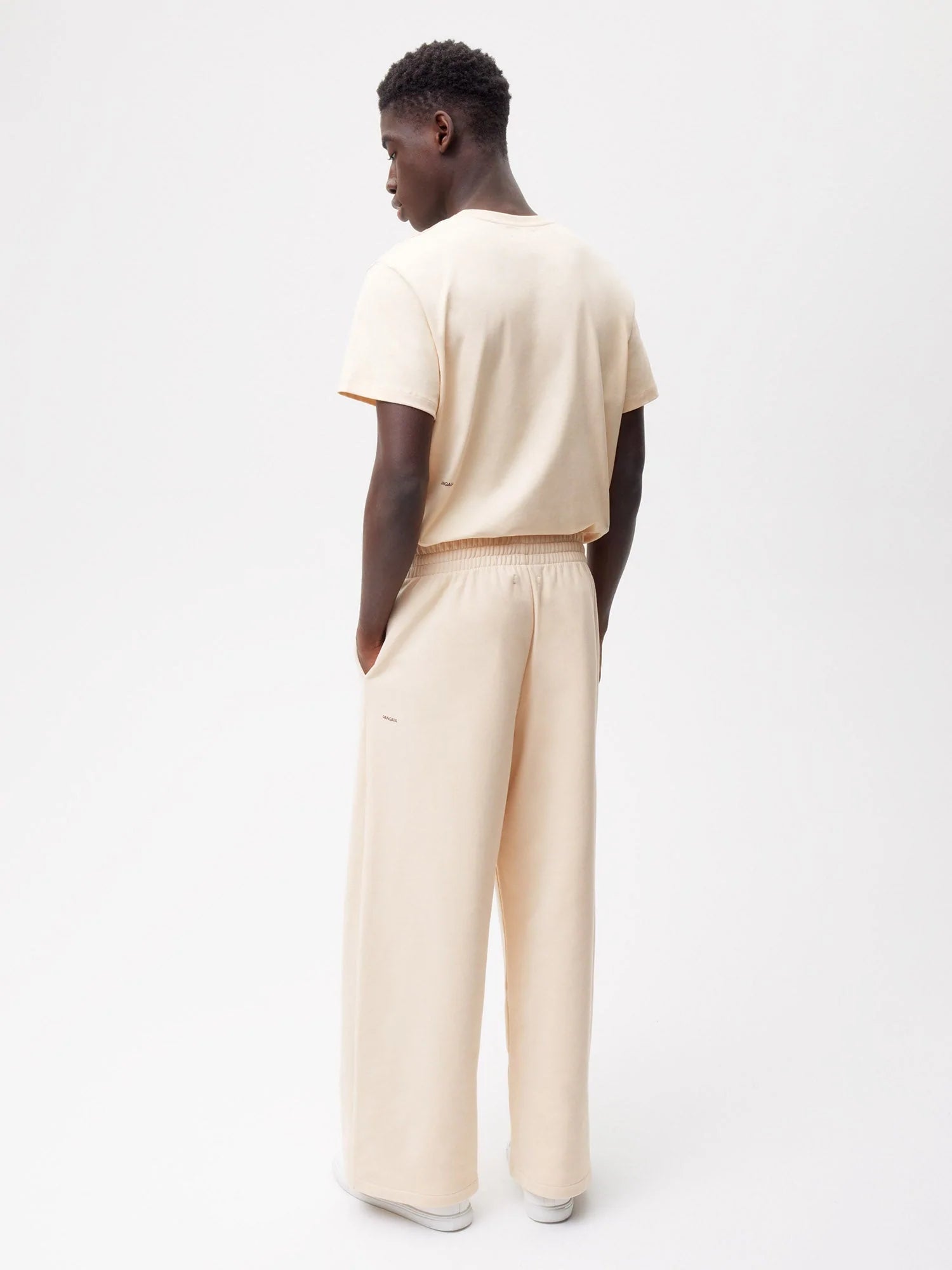 Organic Cotton Loose Leg Track Pants Sand Male