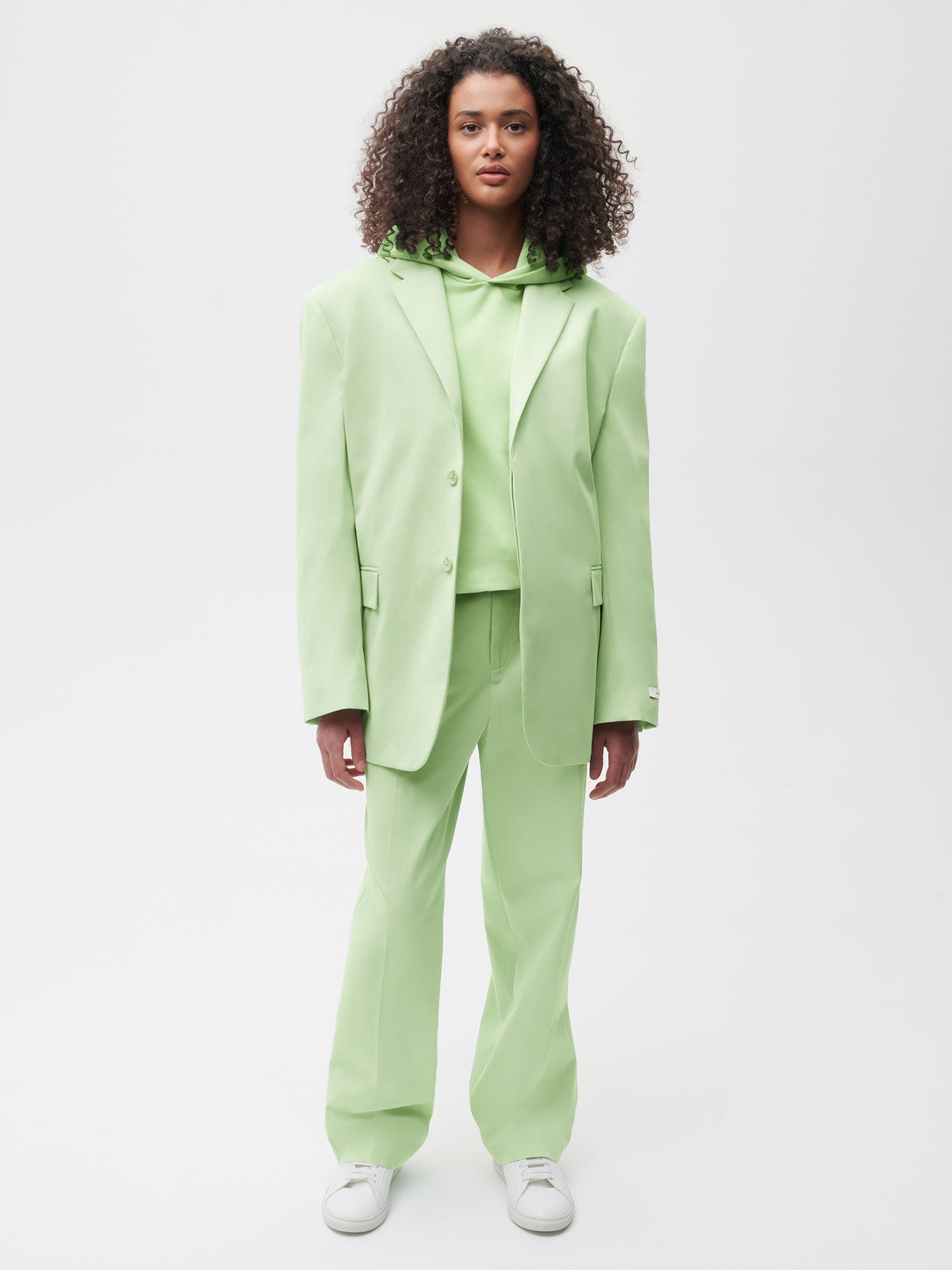 Organic Cotton Oversized Tailored Jacket Pistachio Female