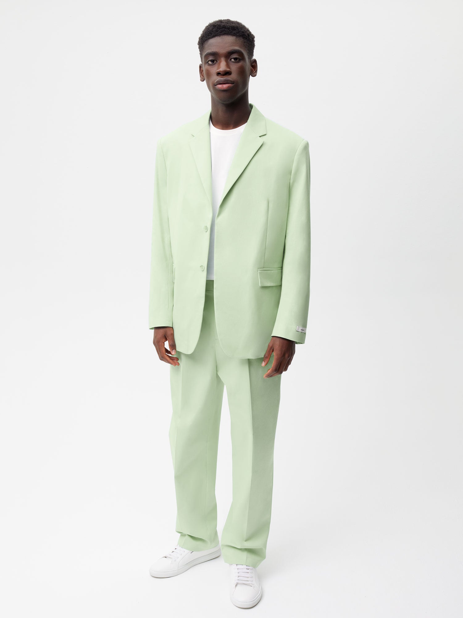 Organic Cotton Oversized Tailored Jacket Pistachio Male