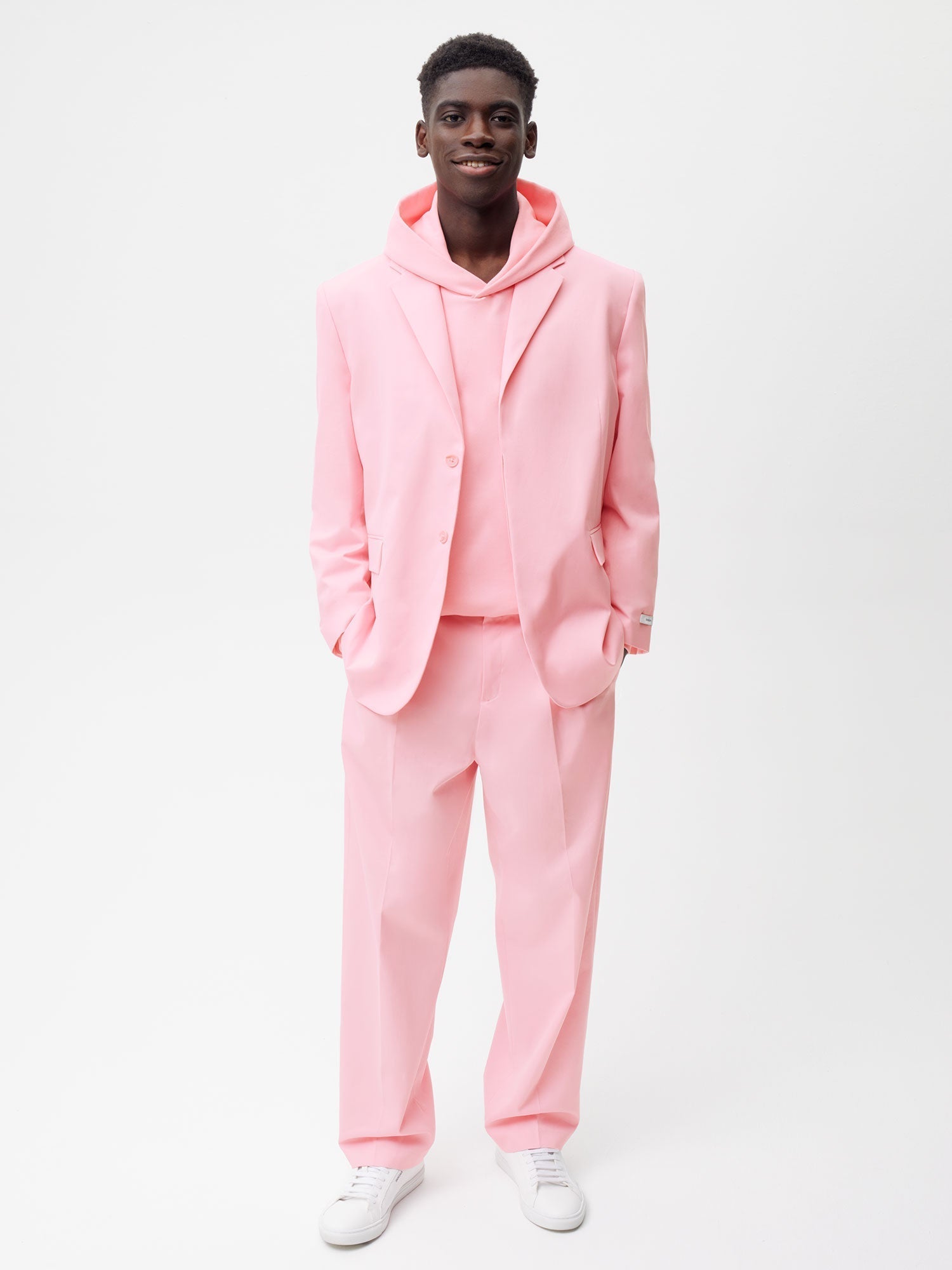 Organic Cotton Oversized Tailored Jacket Sakura Pink Male