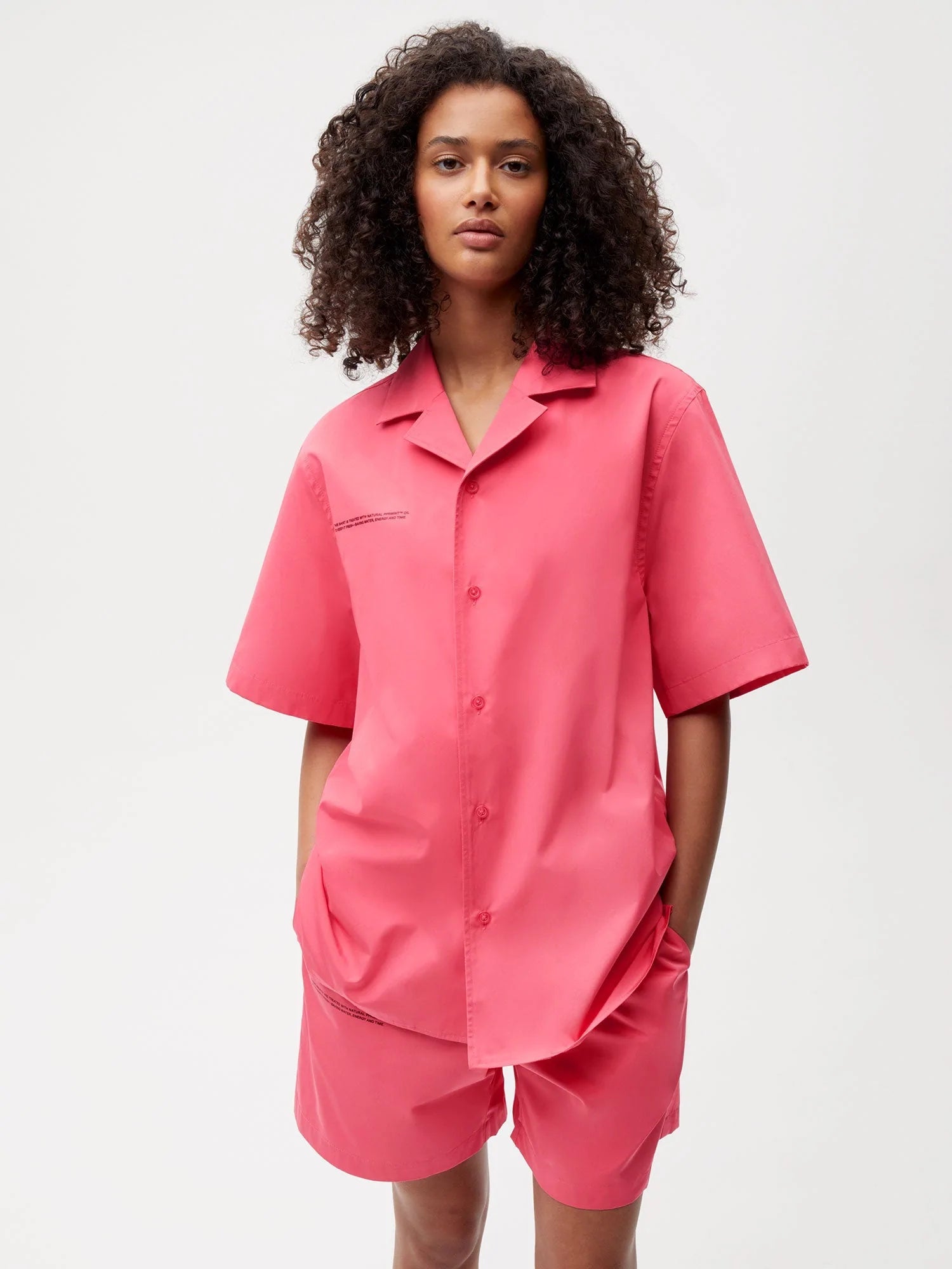 Organic Cotton Poplin Short Sleeve Shirt Female