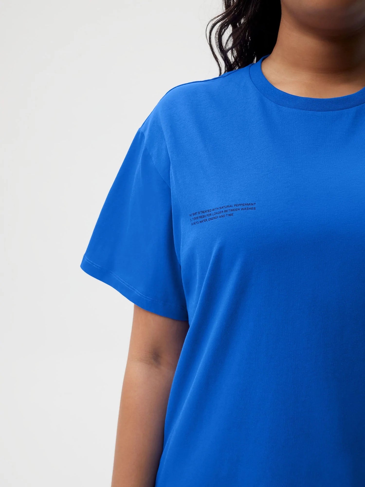 Organic Cotton T Shirt Cobalt Blue Female