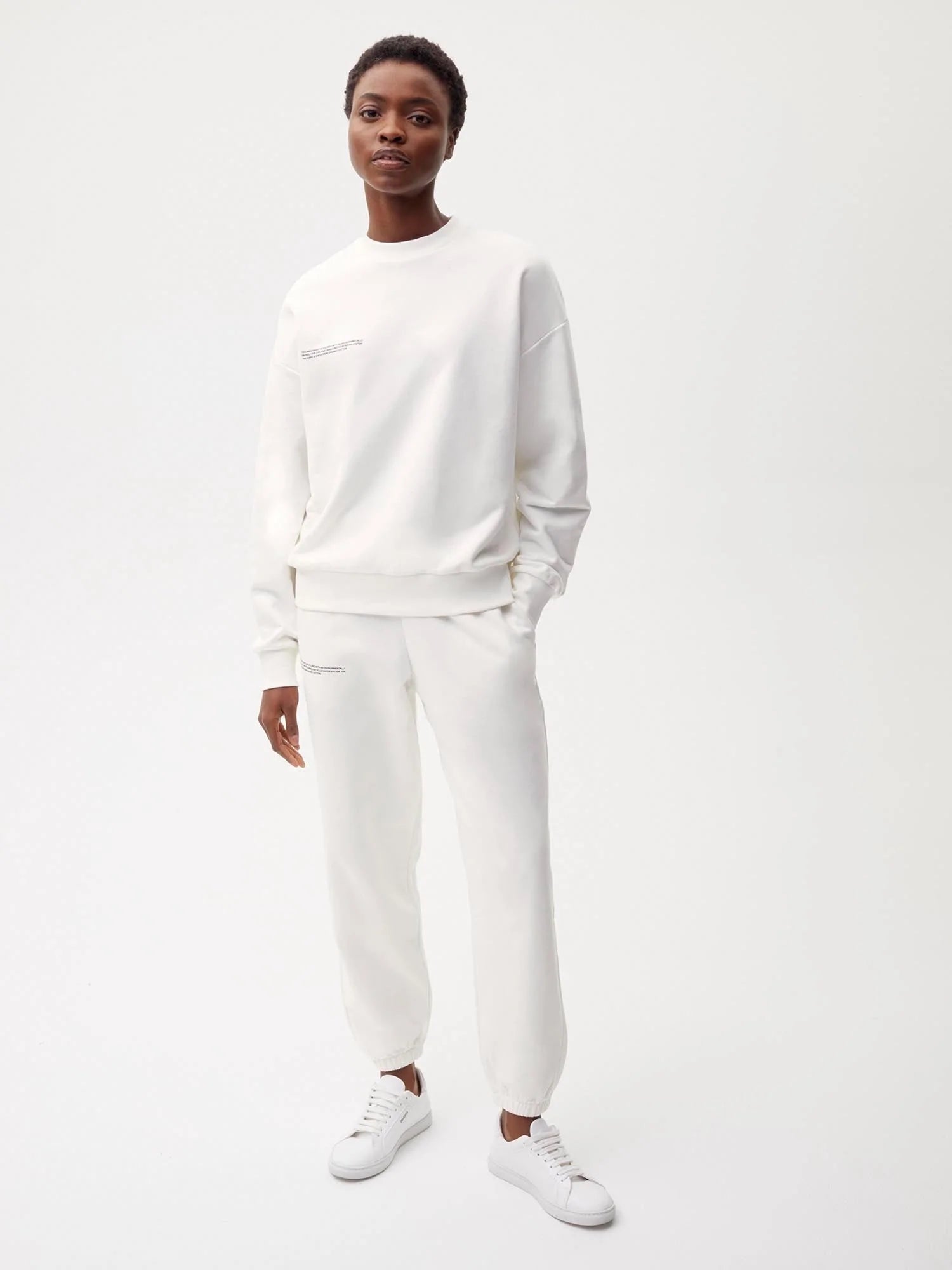 Organic Cotton Track Pants Off White Female