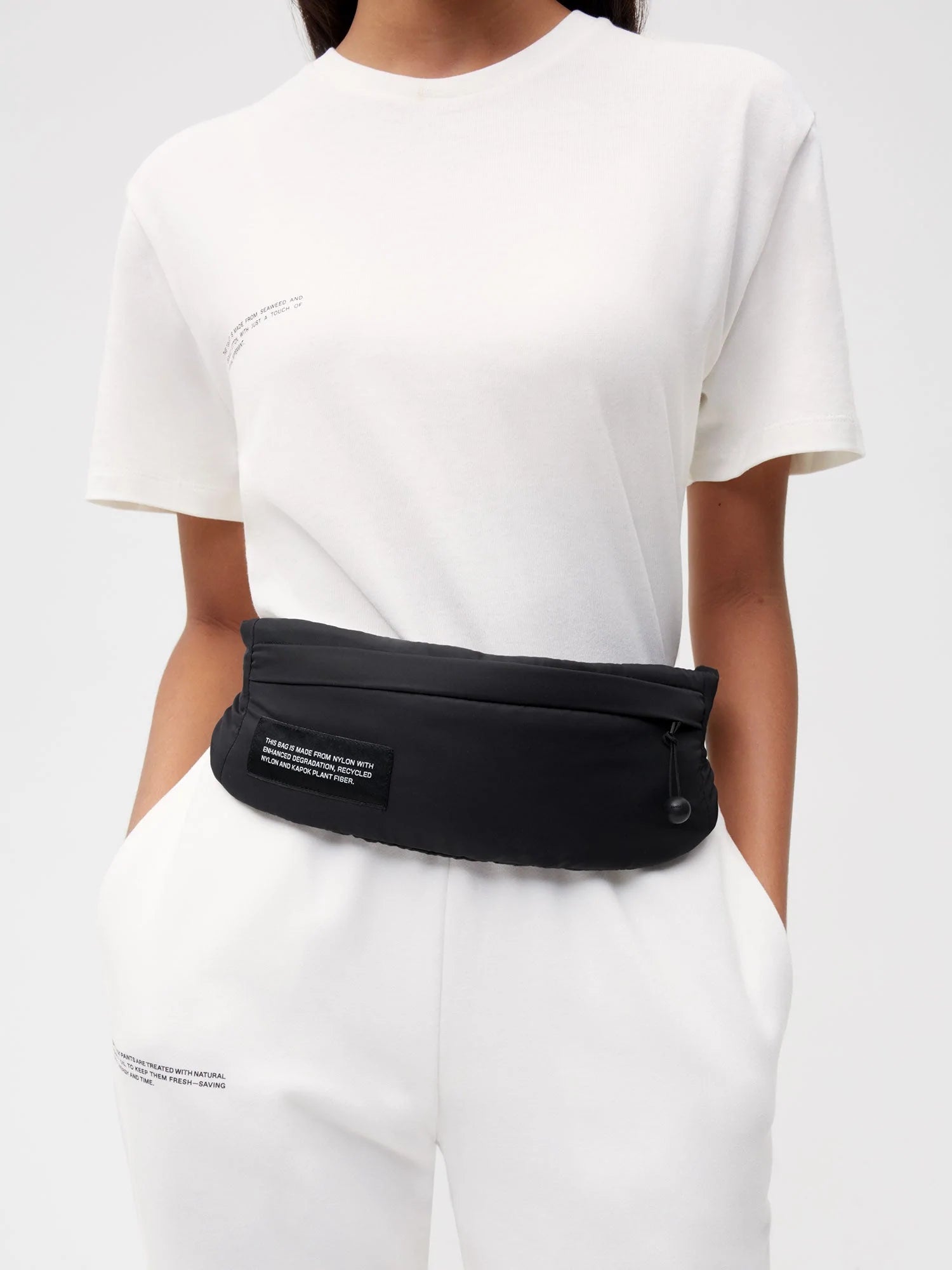 Padded Nylon Fanny Pack Black Female