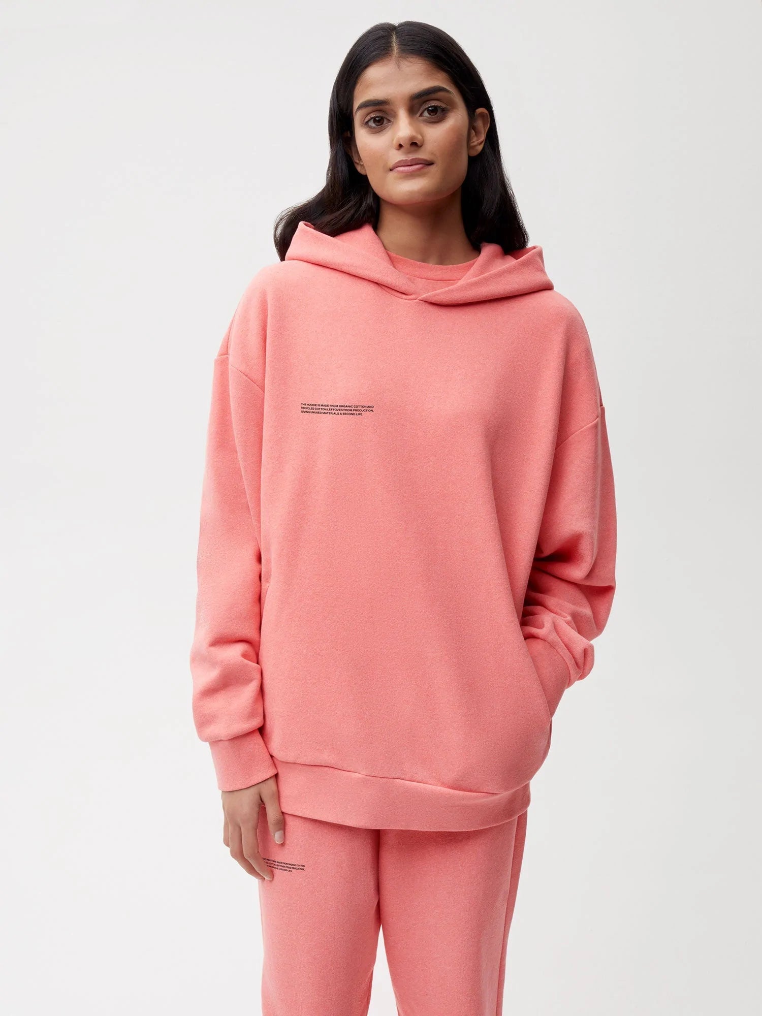 Pangaia 60 Recycled Cotton Hoodie Lobster Pink Female