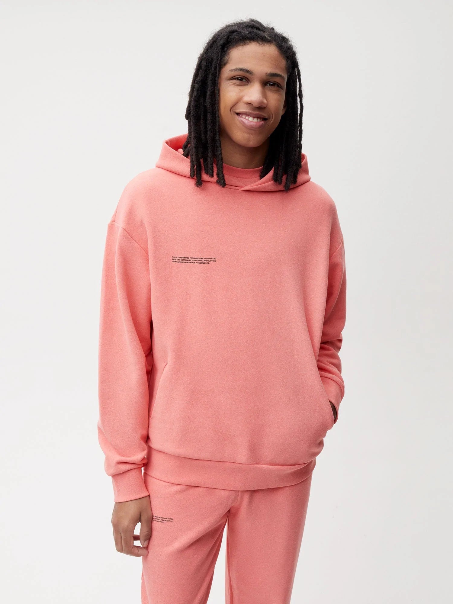 Pangaia 60 Recycled Cotton Hoodie Lobster Pink Male