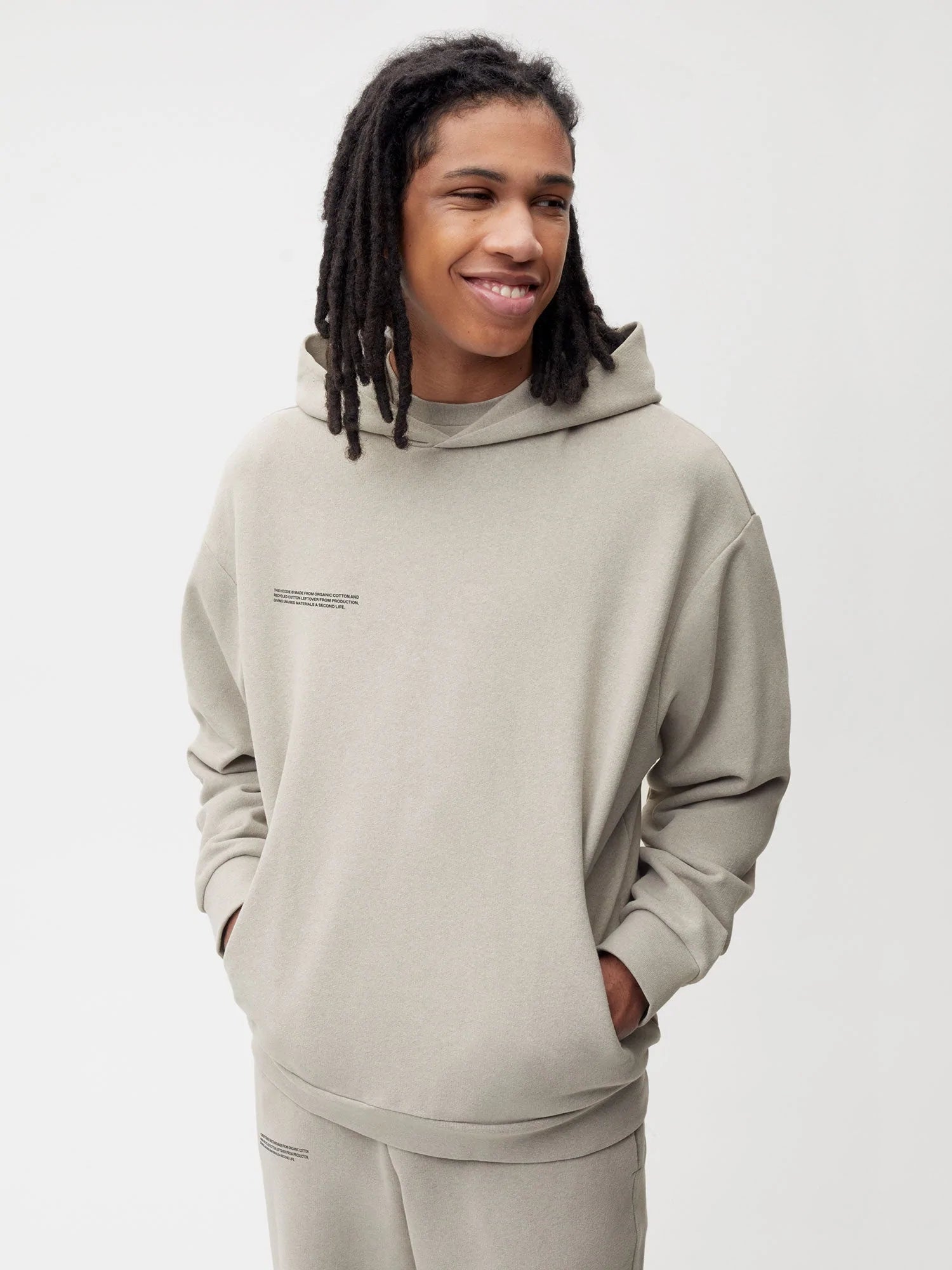 Pangaia 60 Recycled Cotton Hoodie Moonlight Grey Male