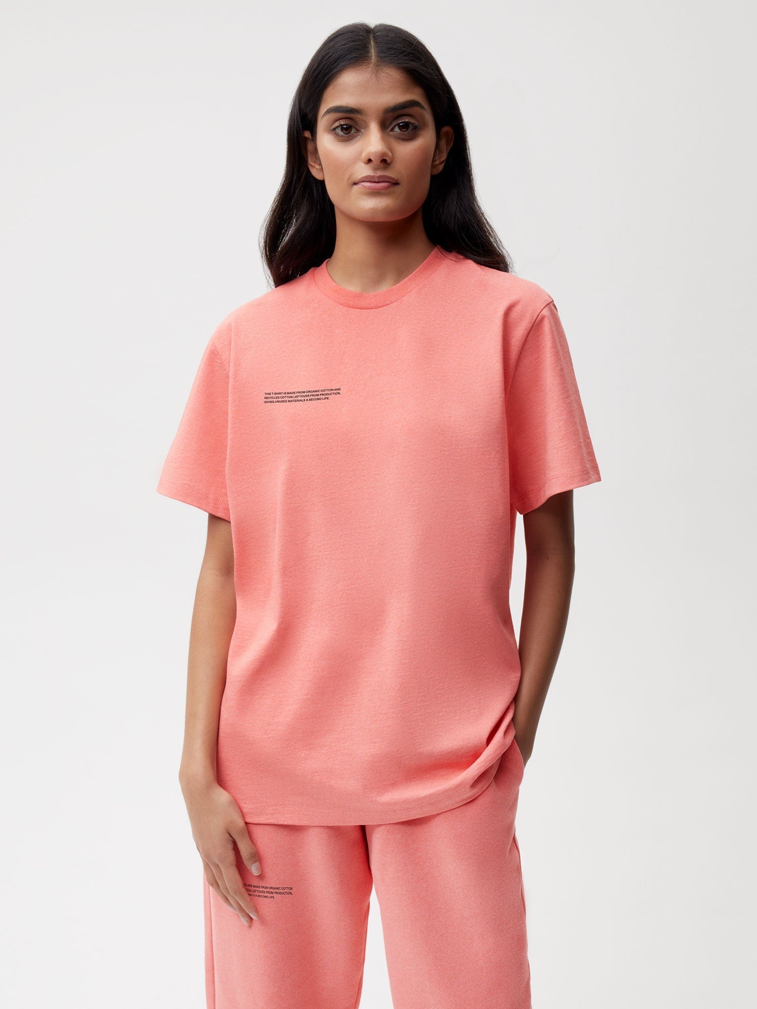 Pangaia 60 Recycled Cotton T Shirt Lobster Pink Female