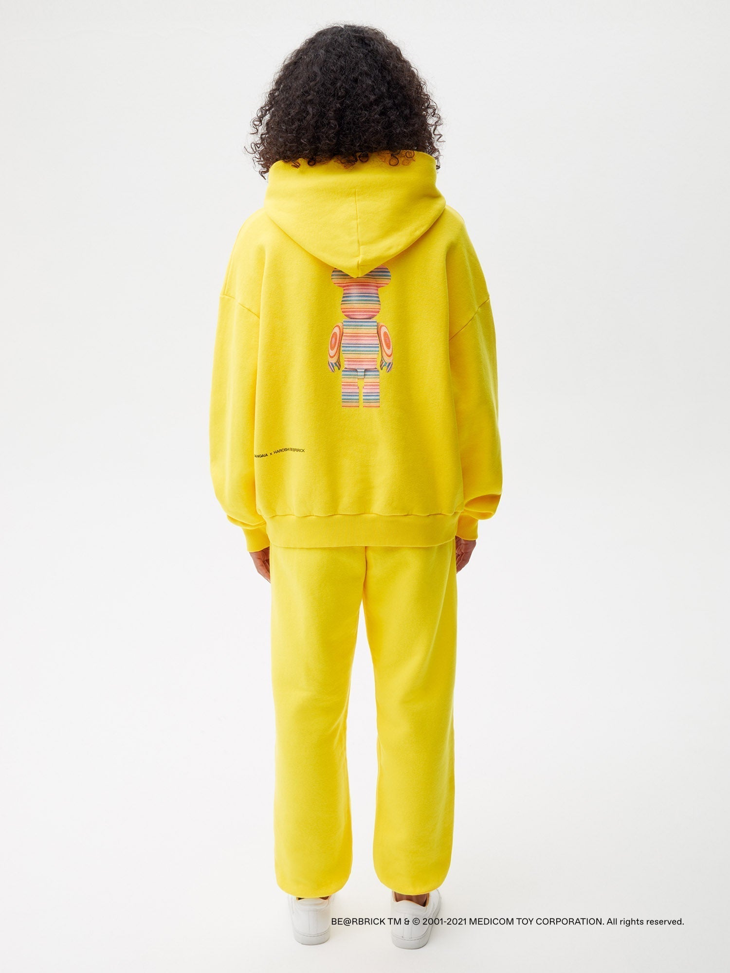 Pangaia Haroshi Bearbrick Heavyweight Organic Cotton Hoodie Saffron Yellow Female