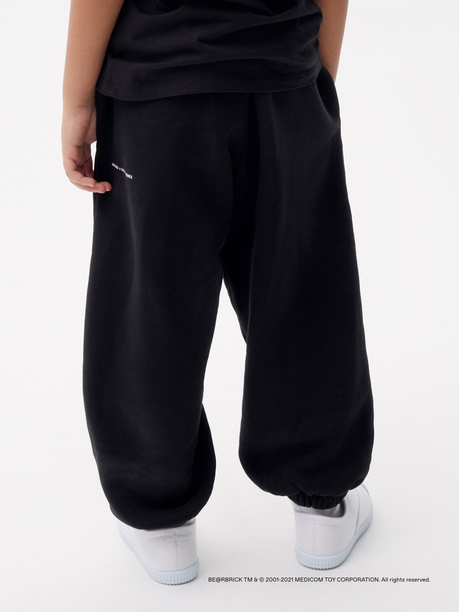 Pangaia Haroshi Bearbrick Heavyweight Organic Cotton Track Pants Black Kids