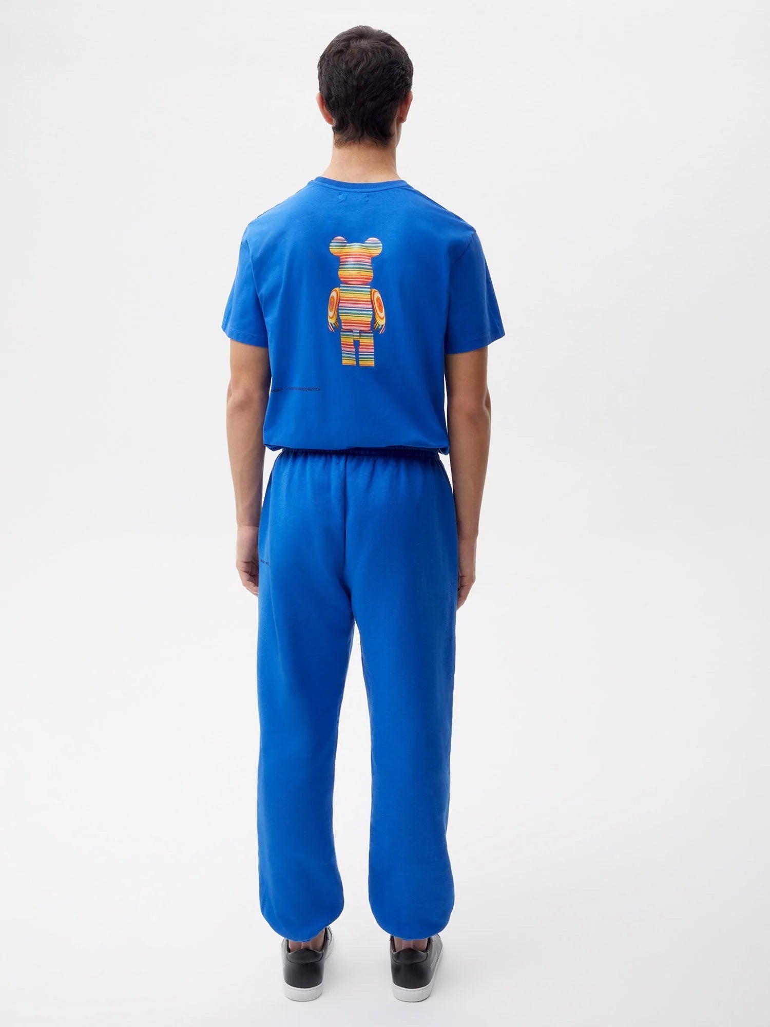 Pangaia x Haroshi BE@RBRICK Recycled Cotton Track Pants—cobalt blue male