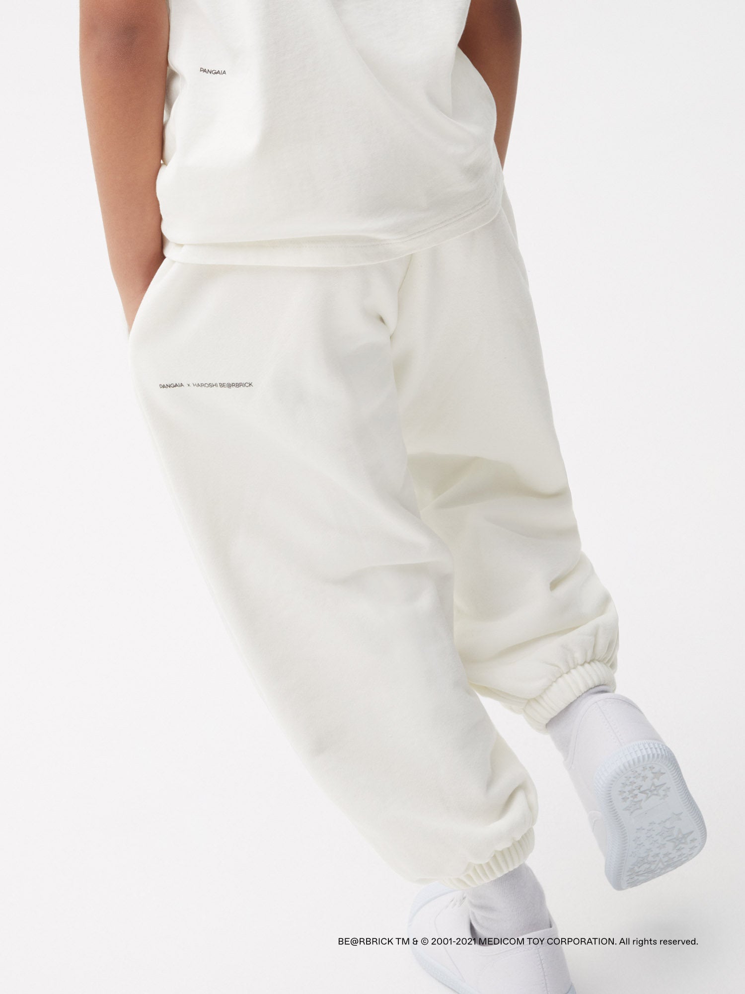 Pangaia Haroshi Bearbrick Heavyweight Organic Cotton Track Pants Off White Kids