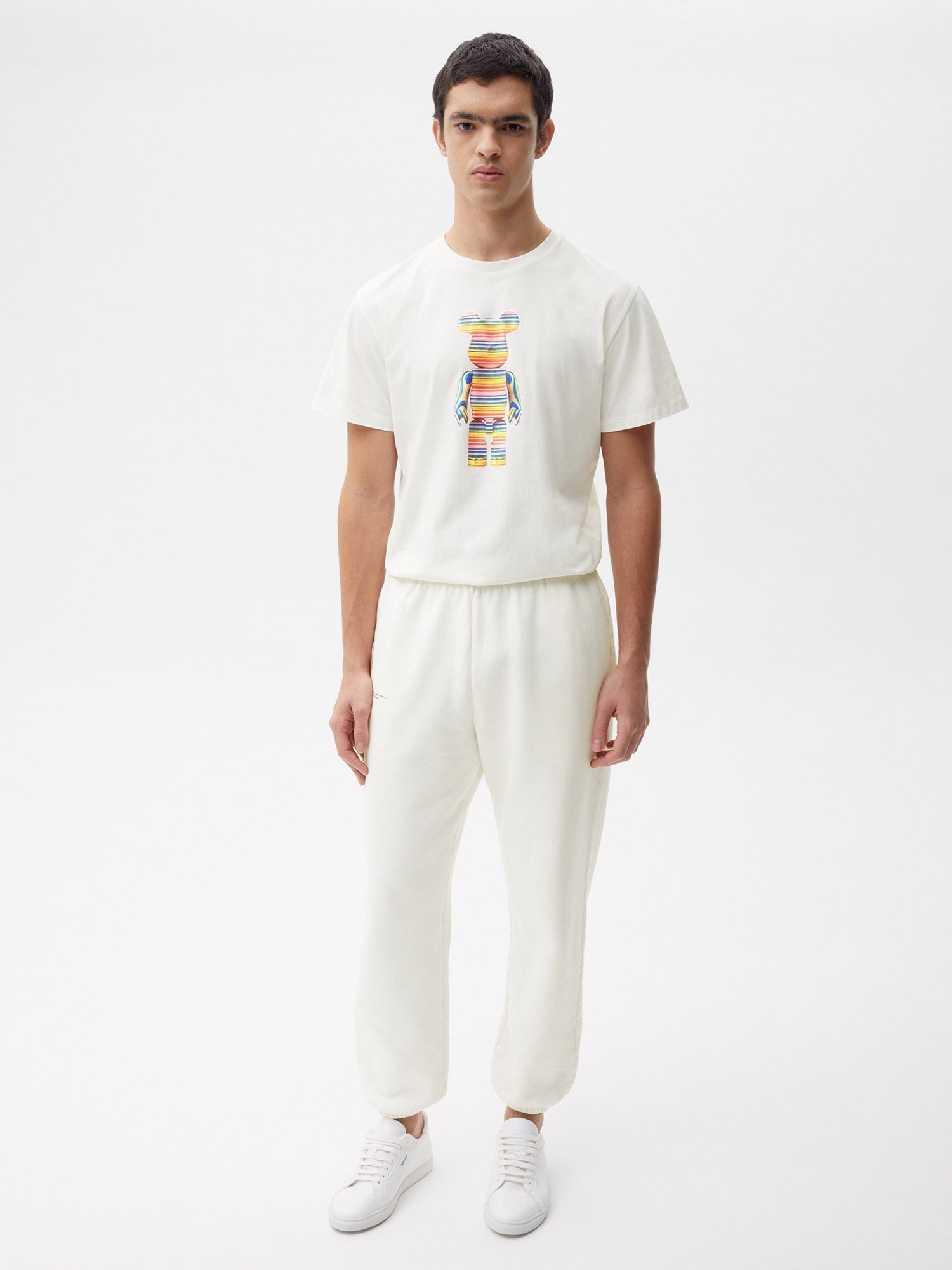 Pangaia Haroshi Bearbrick Heavyweight Organic Cotton Track Pants Off White Male