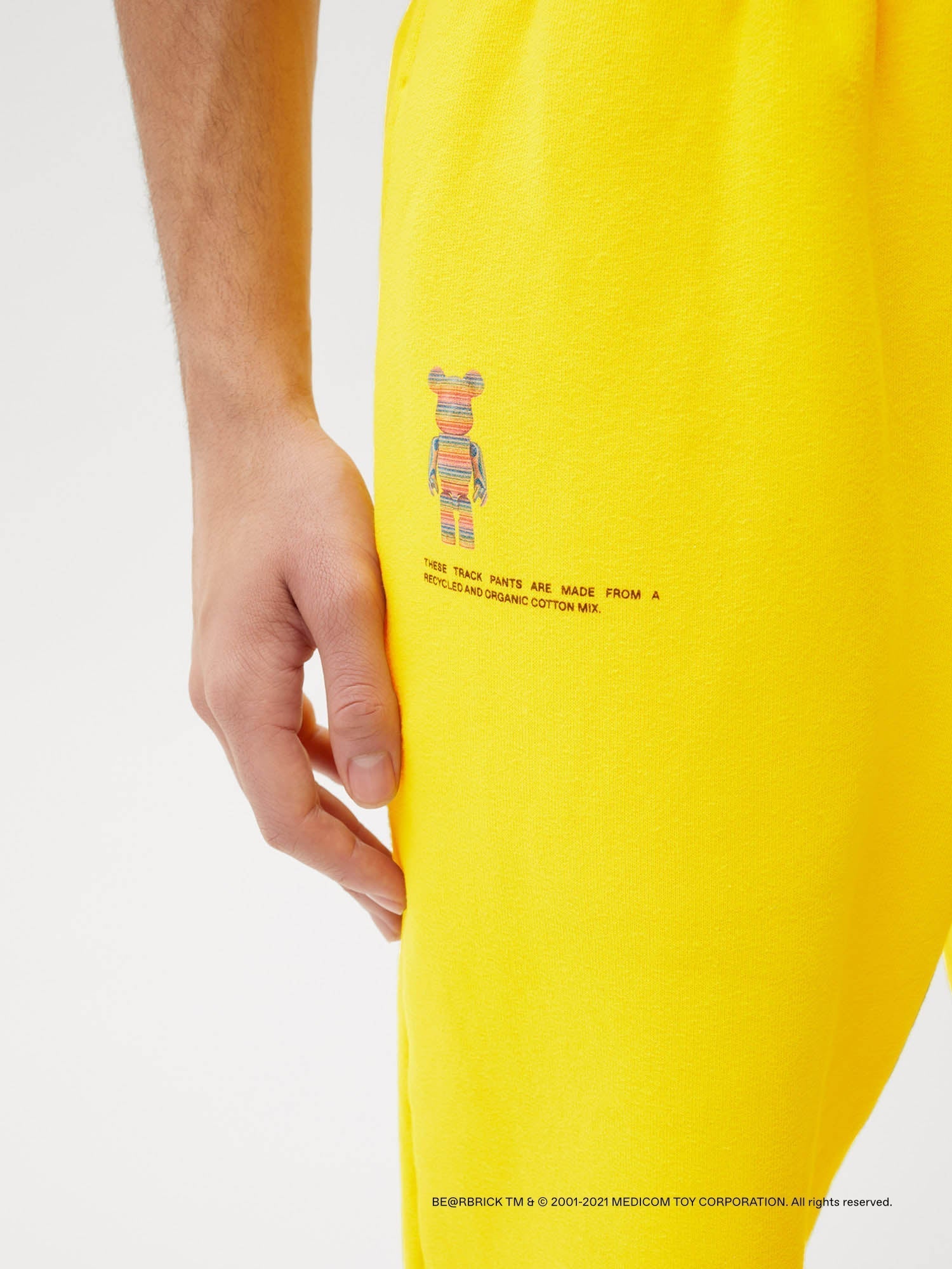 Pangaia Haroshi Bearbrick Heavyweight Organic Cotton Track Pants Saffron Yellow Male