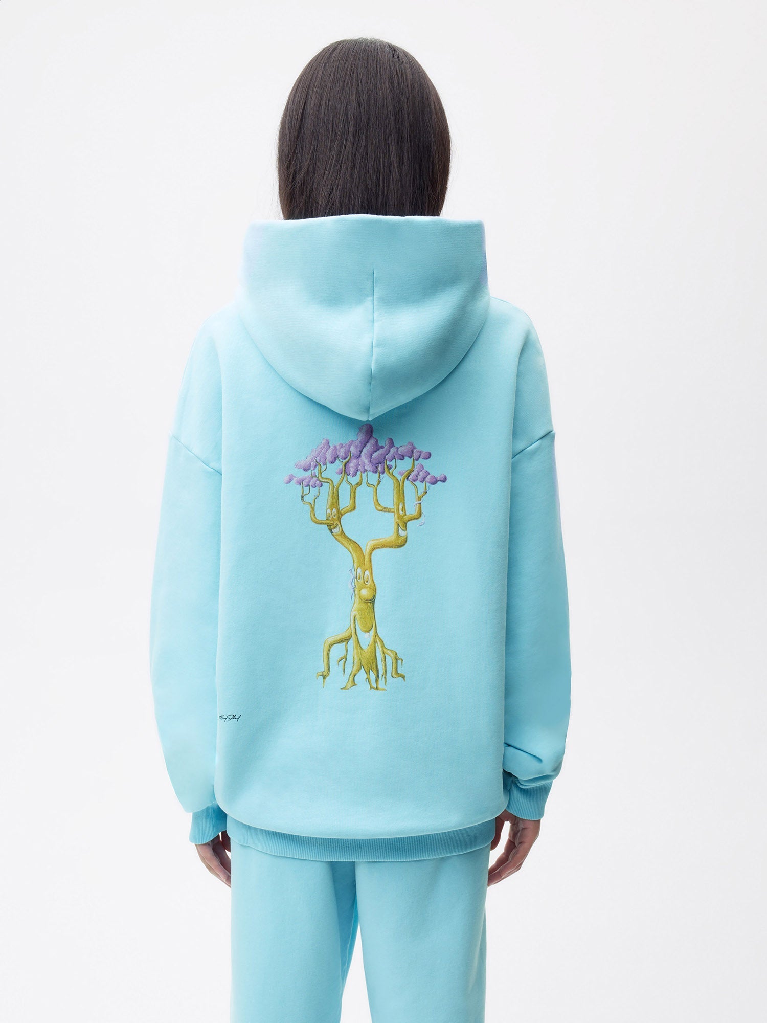 Pangaia-Kenny-Scharf-365-Signature-Hoodie-Bear-Jungle-Celestial-Blue-Female-2