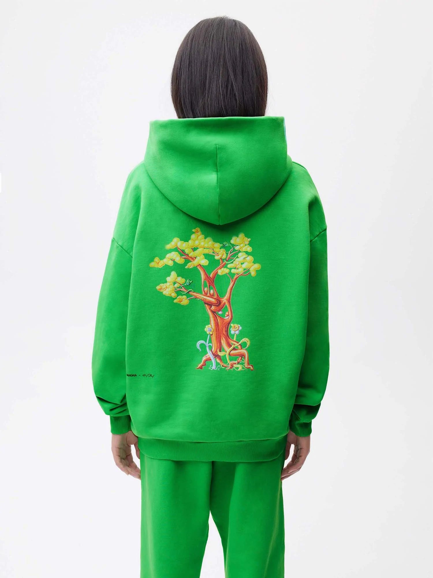 Pangaia-Kenny-Scharf-365-Signature-Hoodie-Paradis-Perdu-Jade-Green-Female-2