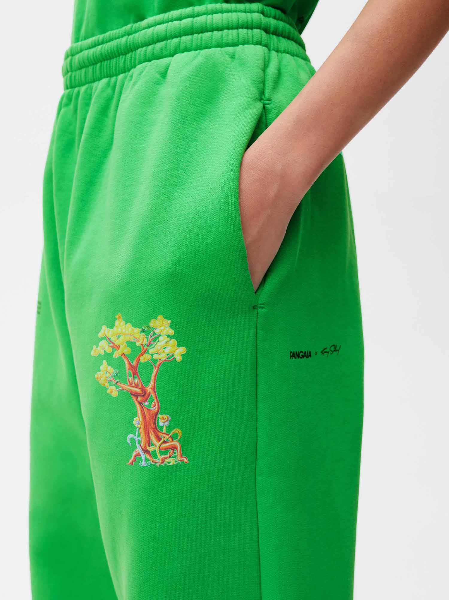 Pangaia-Kenny-Scharf-365-Signature-Track-Pants-Paradis-Perdu-Jade-Green-Female-2