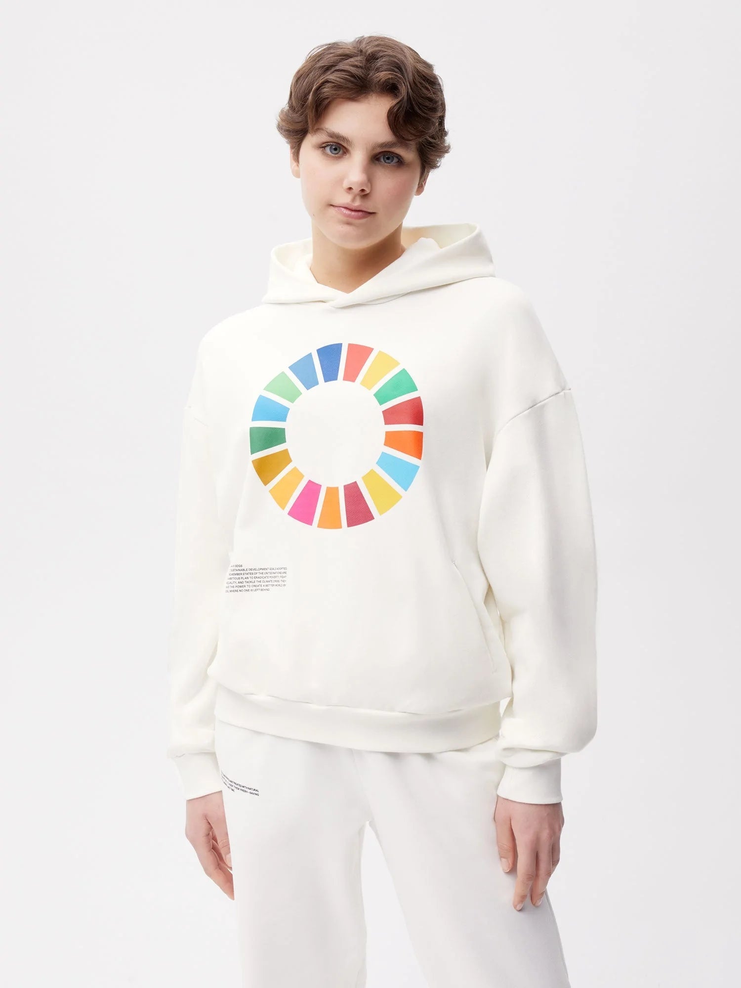 Pangaia X SDGS Organic Cotton Hoodie Off White Female